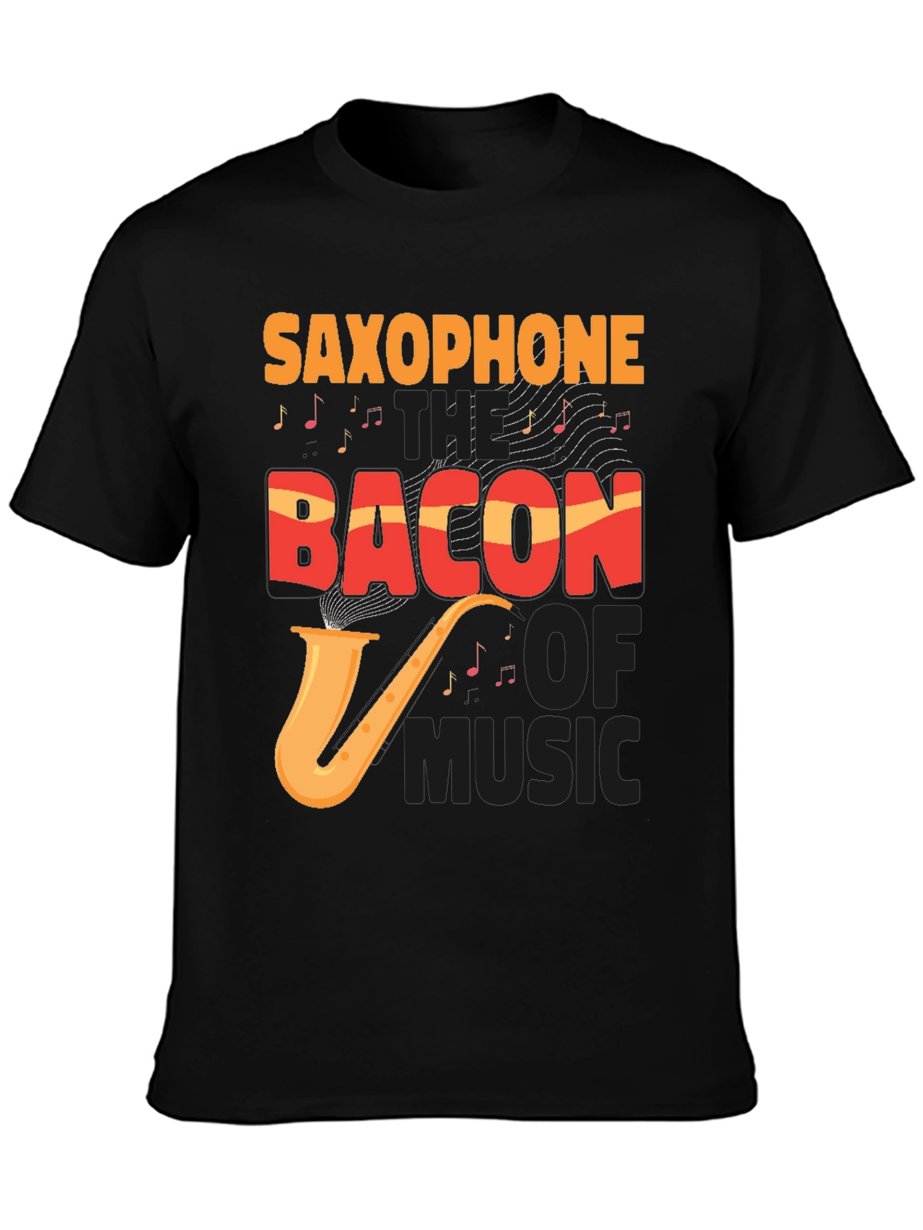 Saxophone Bacon Music T-Shirt