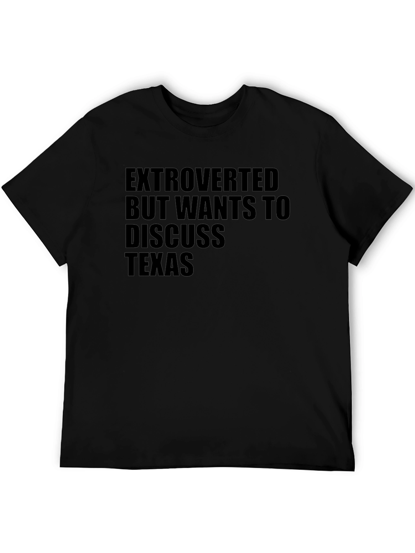 Extroverted Texas Lover Black T-Shirt