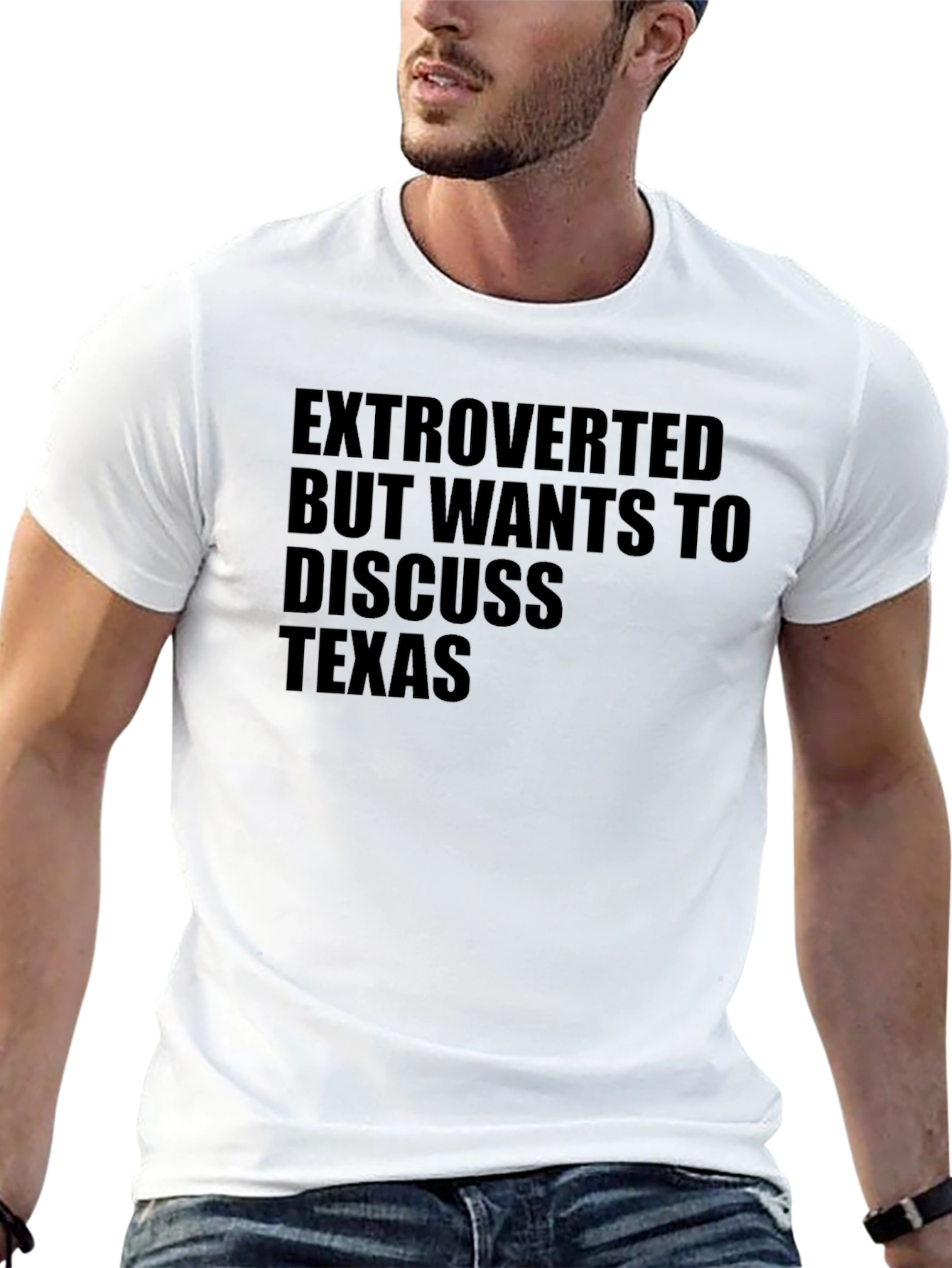 Extroverted Texas Lover Black T-Shirt
