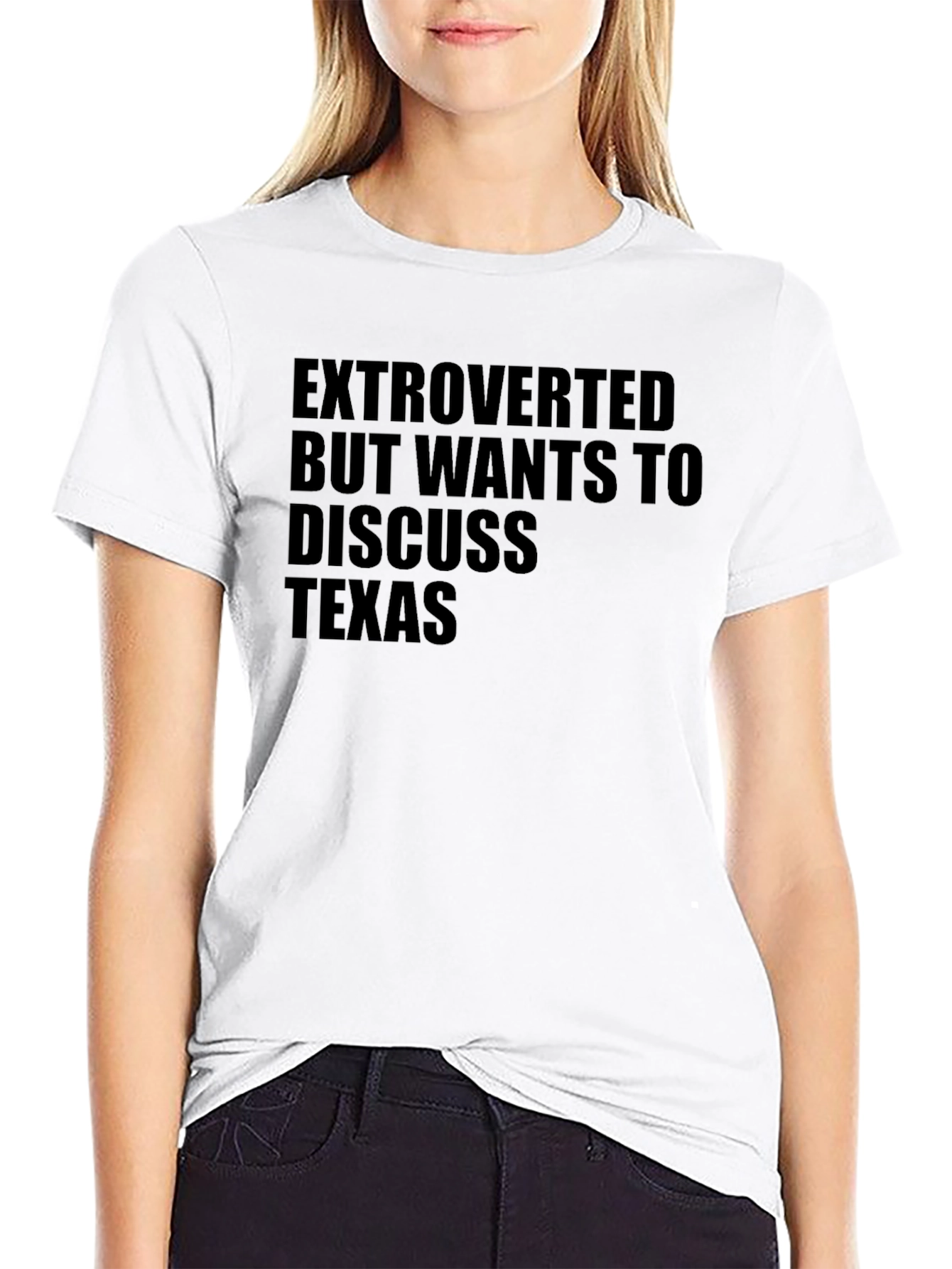 Extroverted Texas Lover Black T-Shirt