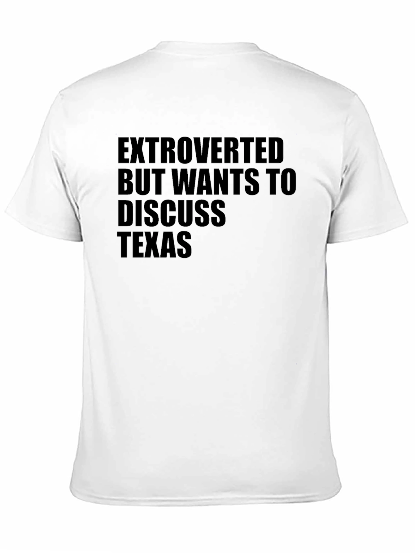 Extroverted Texas Lover Black T-Shirt