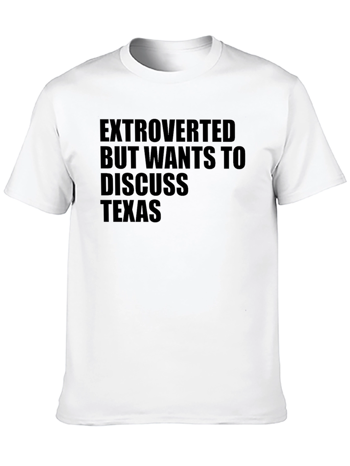 Extroverted Texas Lover Black T-Shirt