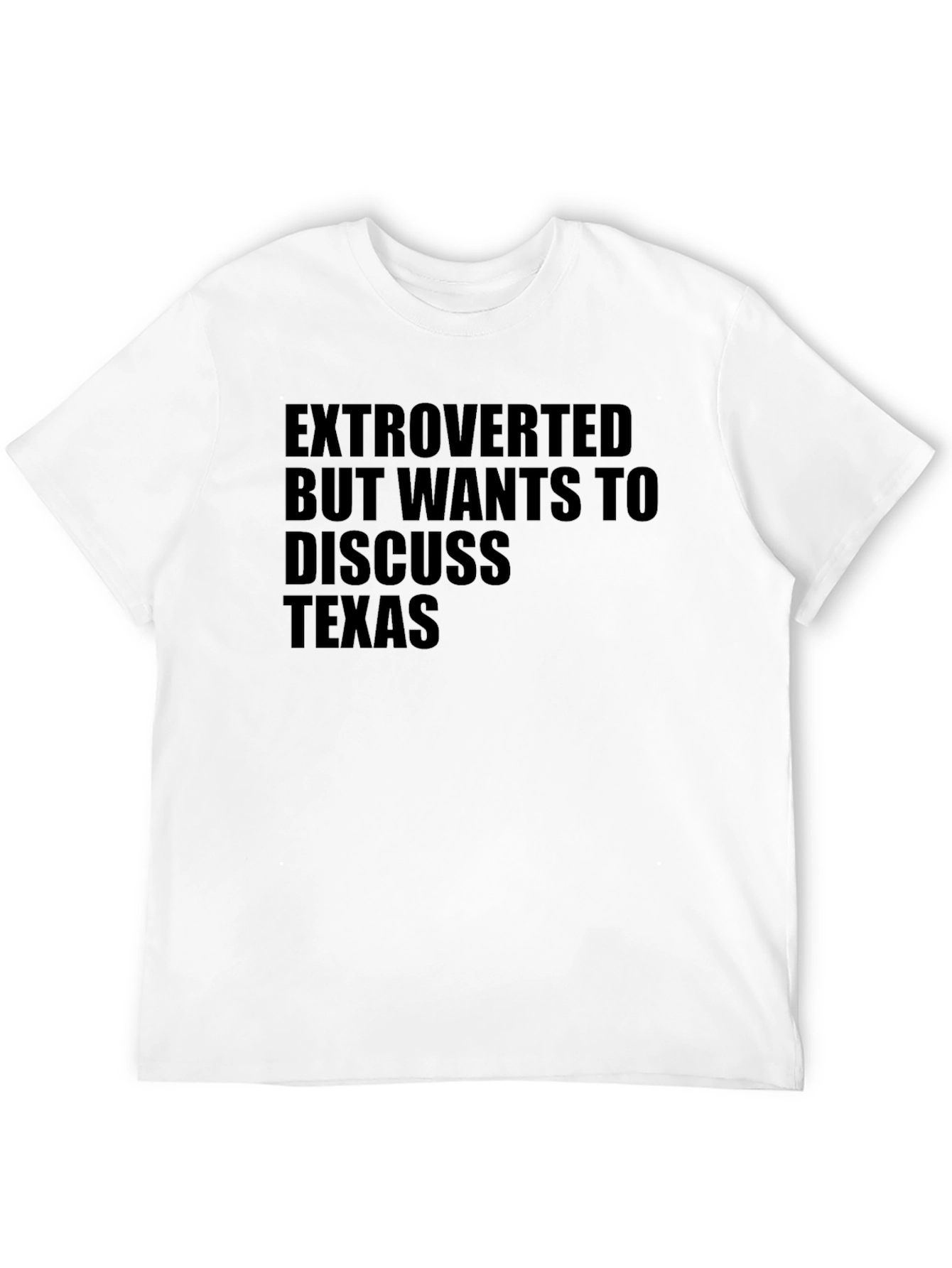 Extroverted Texas Lover Black T-Shirt
