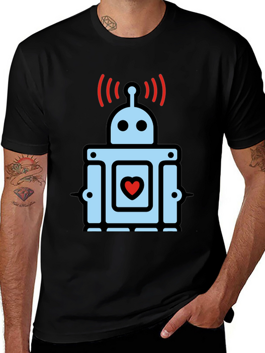 Heart Robot Graphic T-Shirt