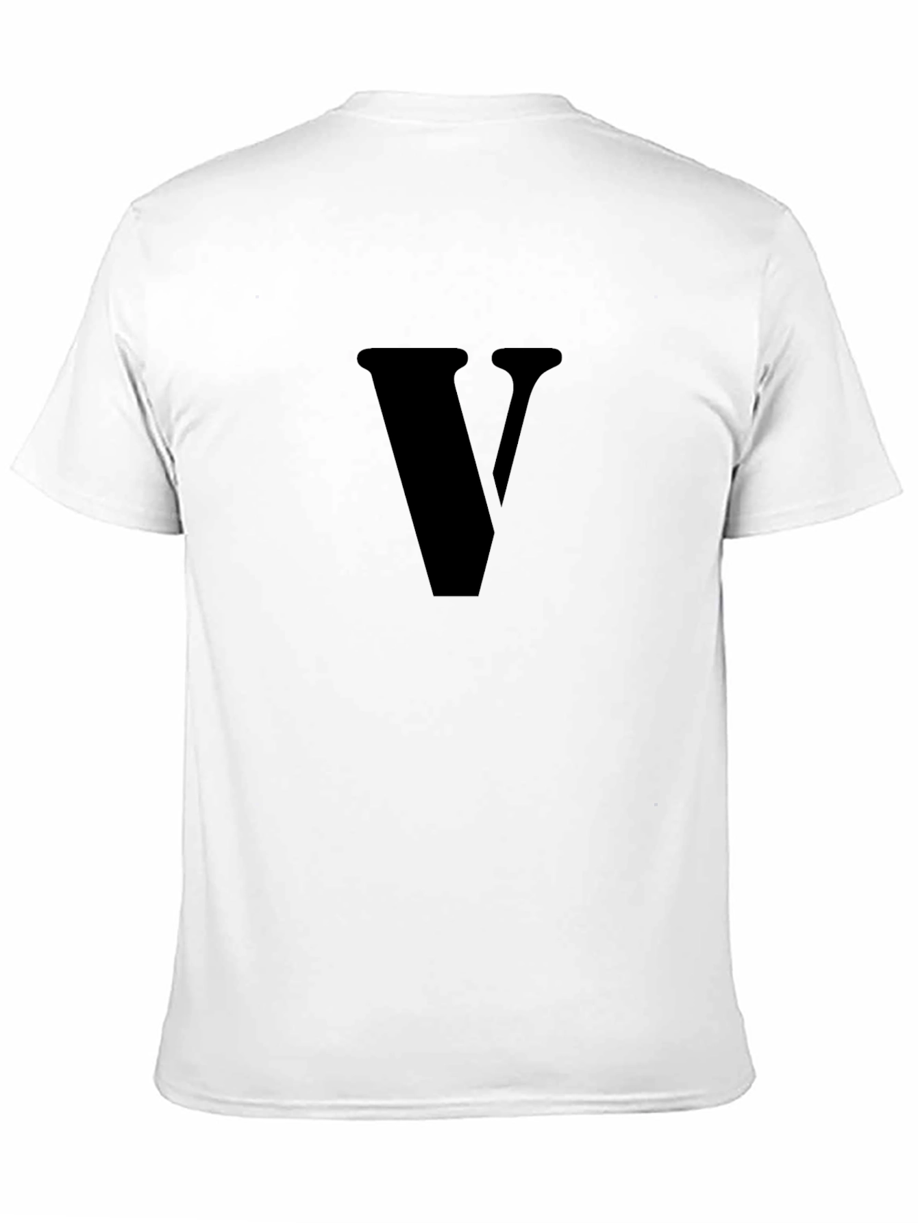 Mens Black T-Shirt with V Design