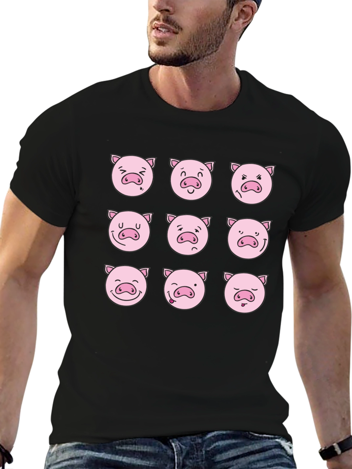 Pig Emoji Graphic Tee