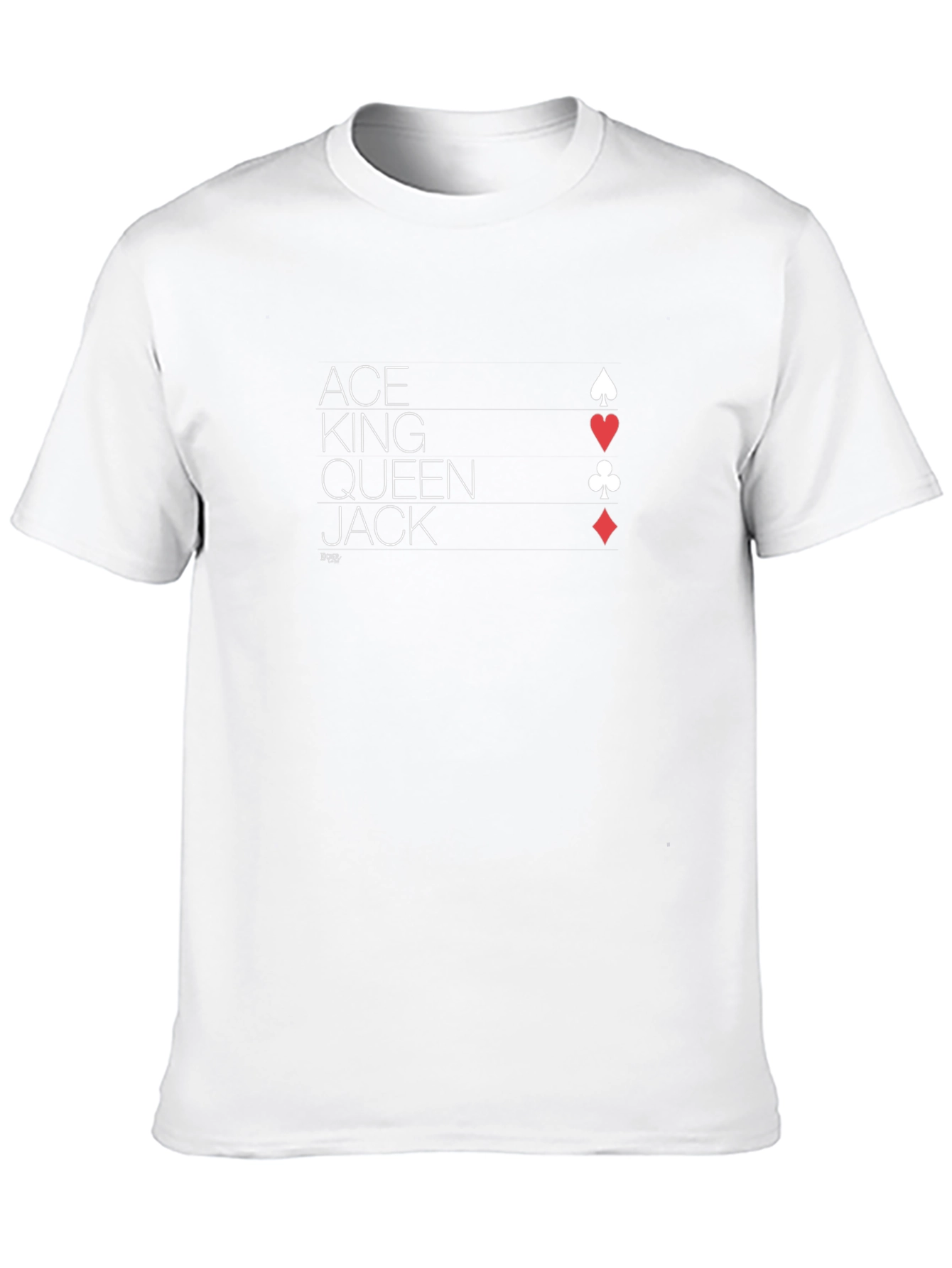Ace King Queen Jack T-Shirt - Card Suit Design