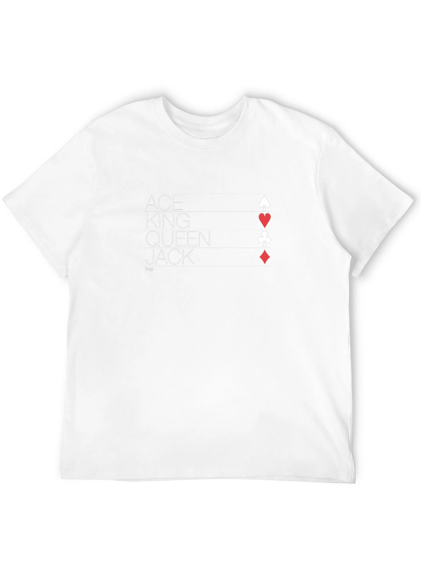 Ace King Queen Jack T-Shirt - Card Suit Design