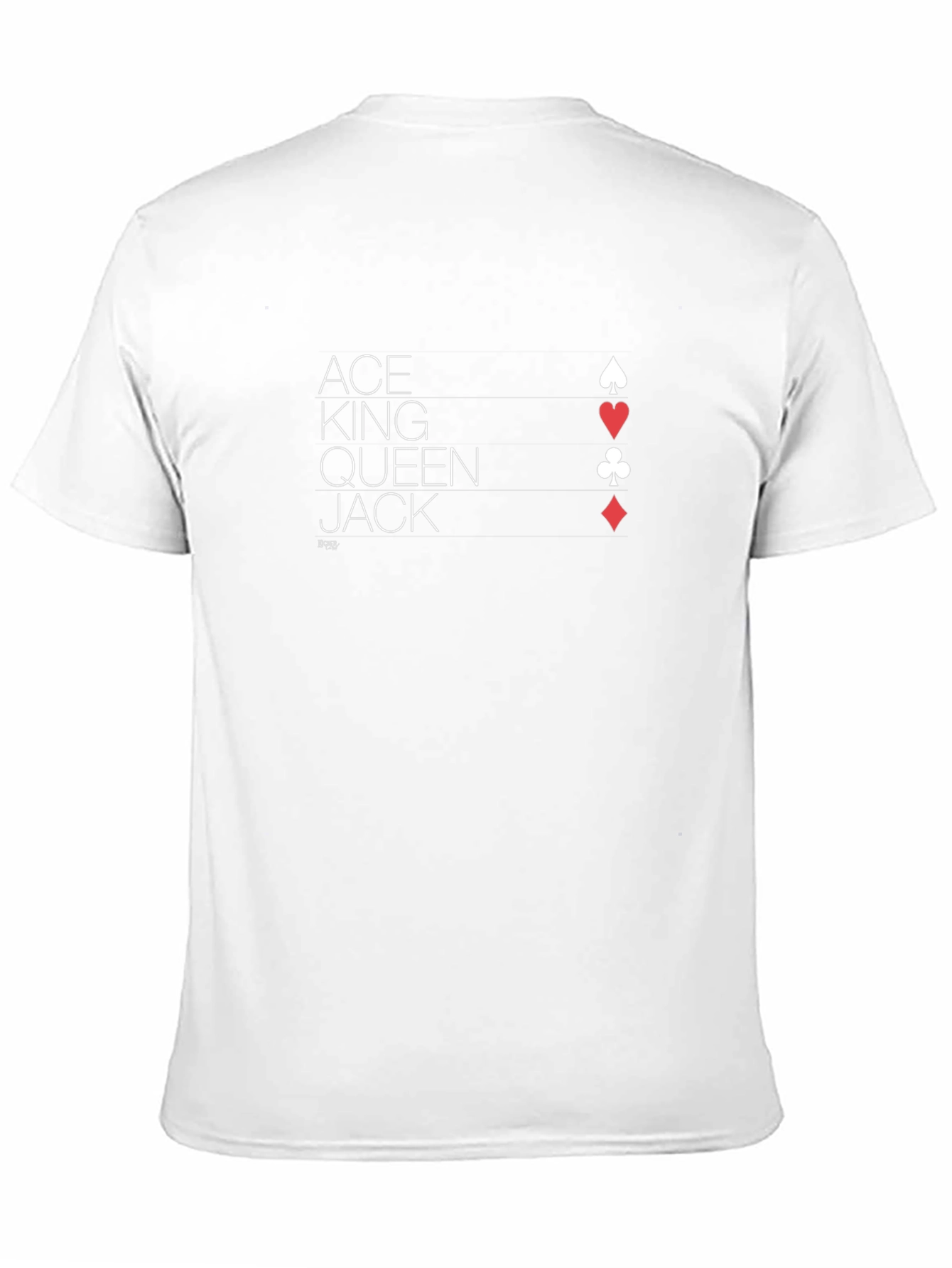 Ace King Queen Jack T-Shirt - Card Suit Design