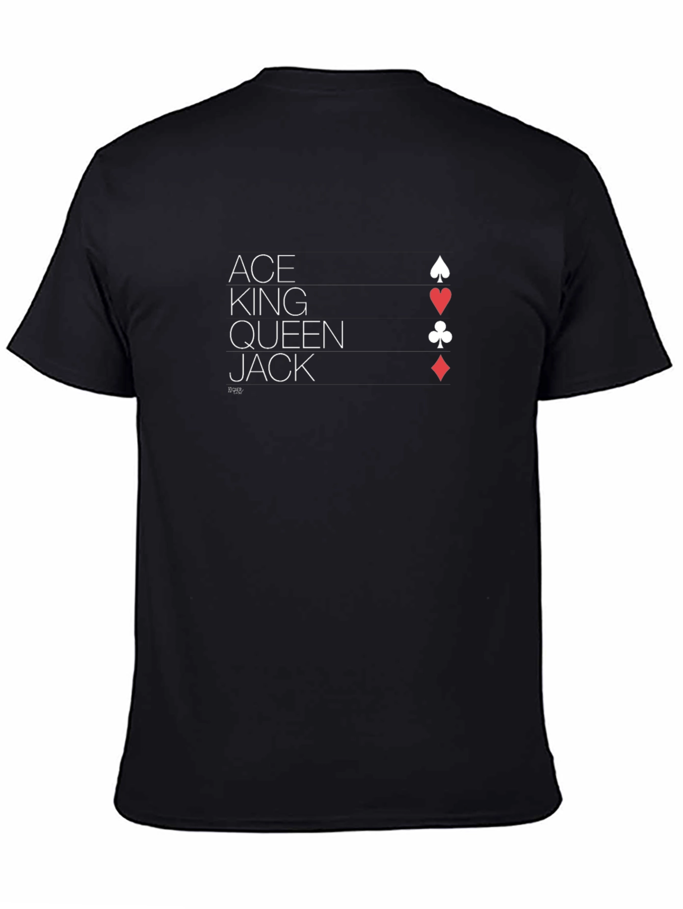 Ace King Queen Jack T-Shirt - Card Suit Design