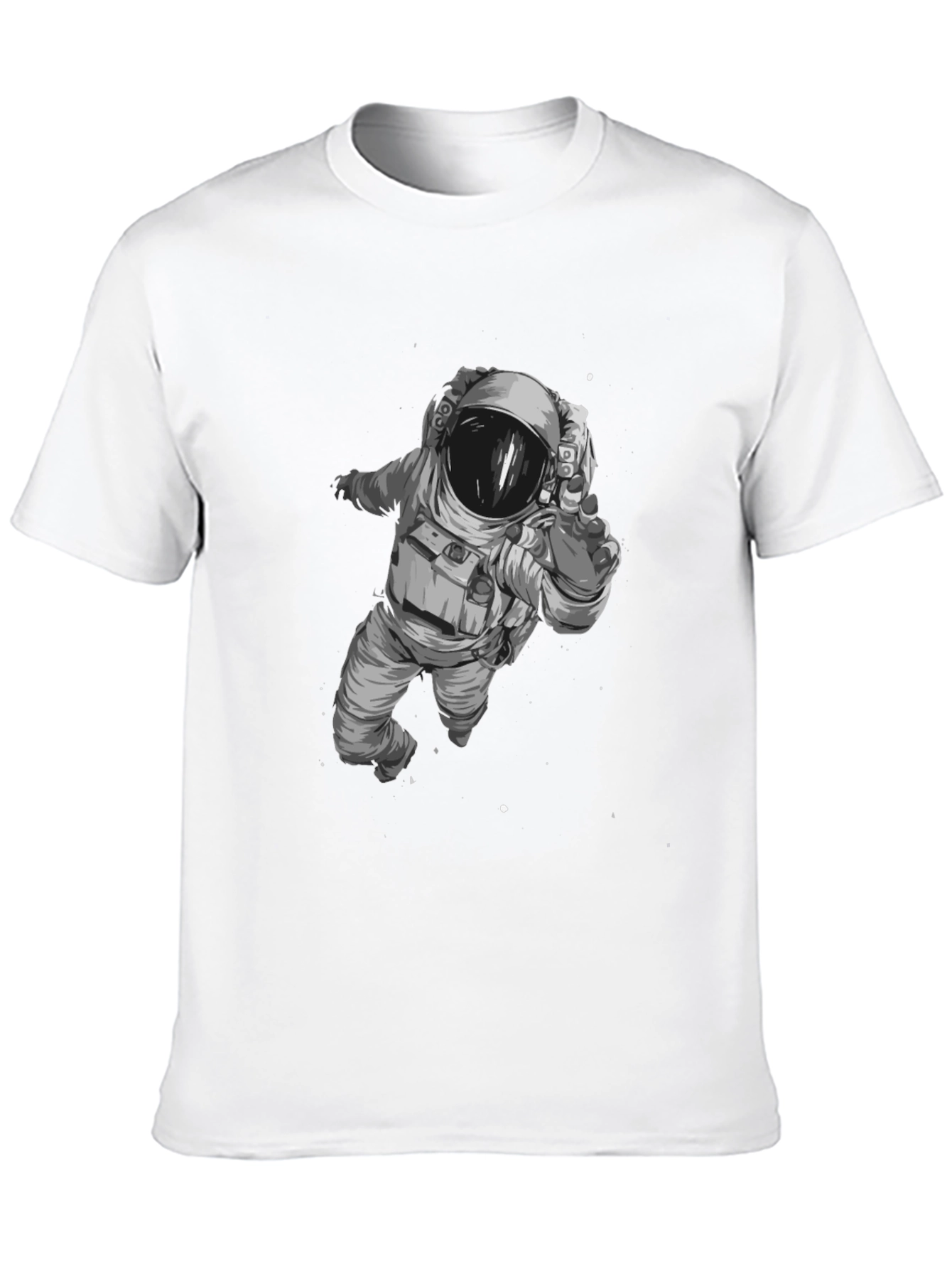 Astronaut Graphic T-Shirt - Black Cotton Blend