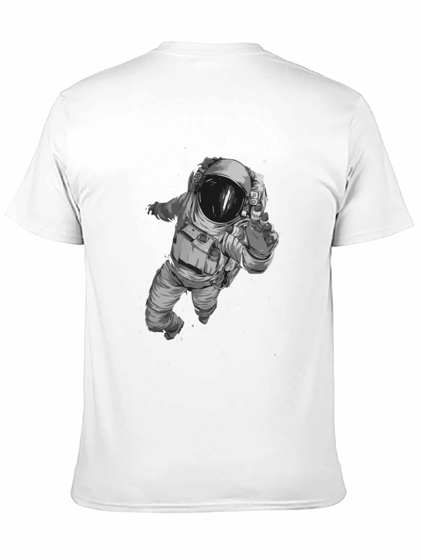 Astronaut Graphic T-Shirt - Black Cotton Blend