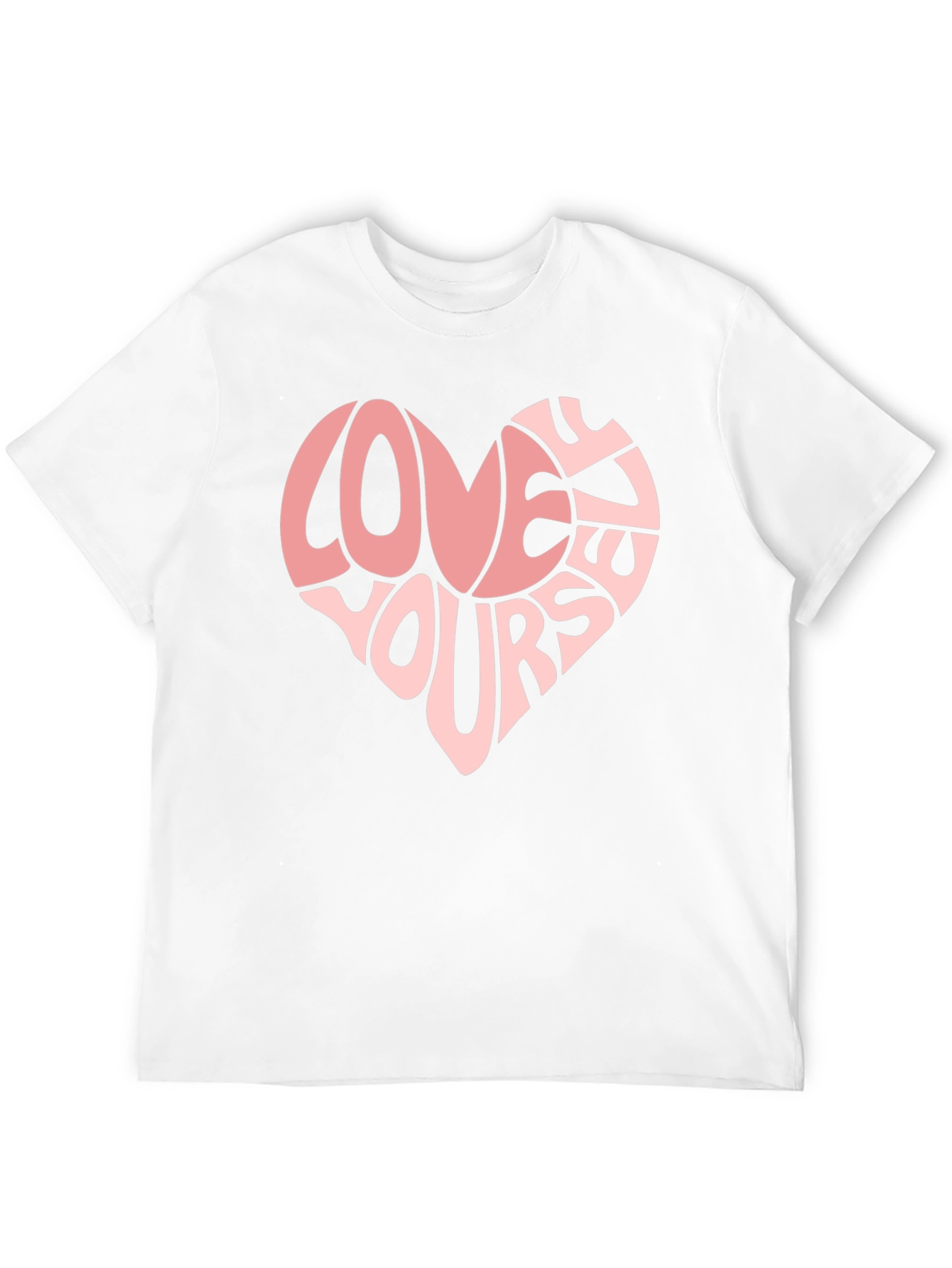Love Yourself Heart Graphic T-Shirt - Black