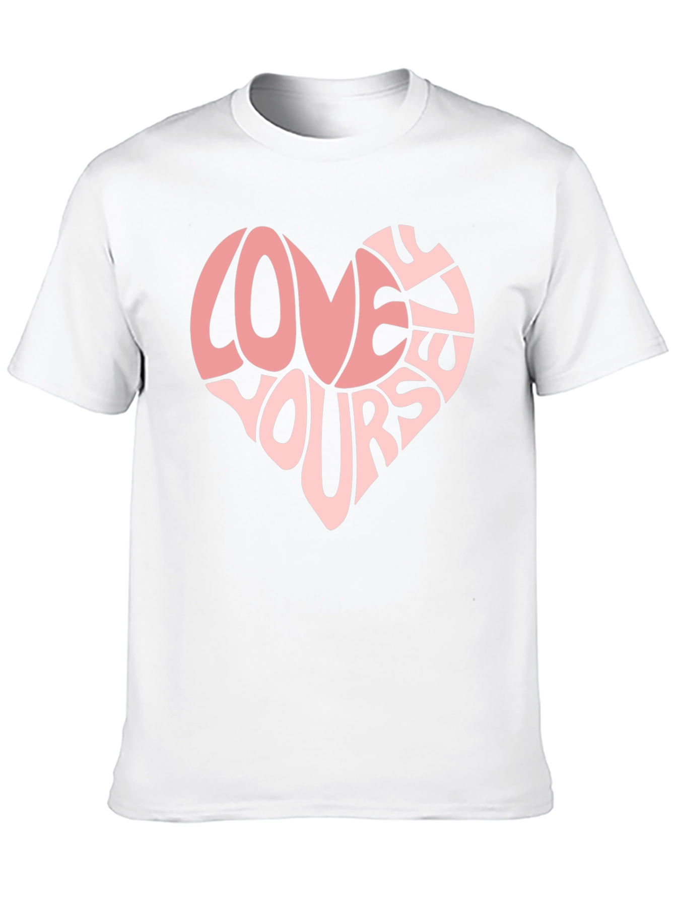 Love Yourself Heart Graphic T-Shirt - Black
