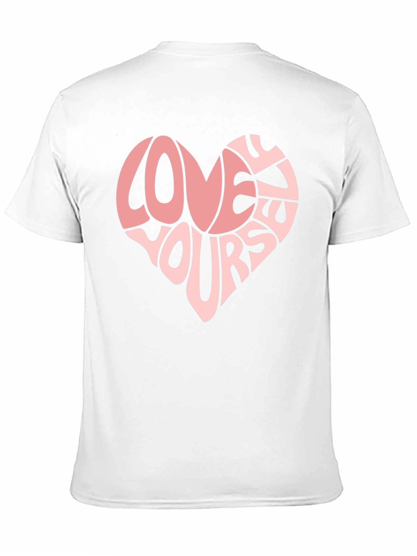 Love Yourself Heart Graphic T-Shirt - Black