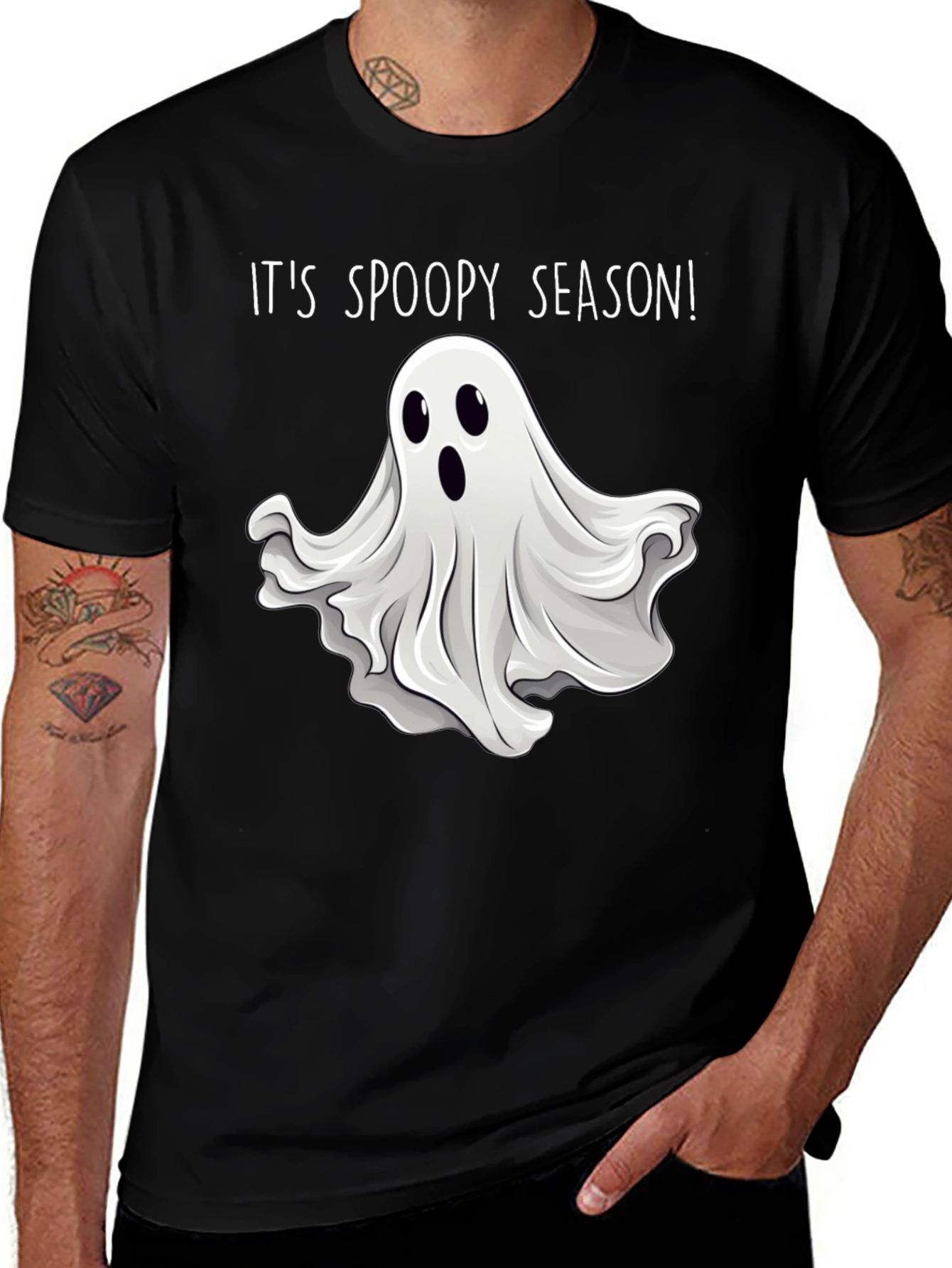 Spooky Season Ghost Graphic T-Shirt