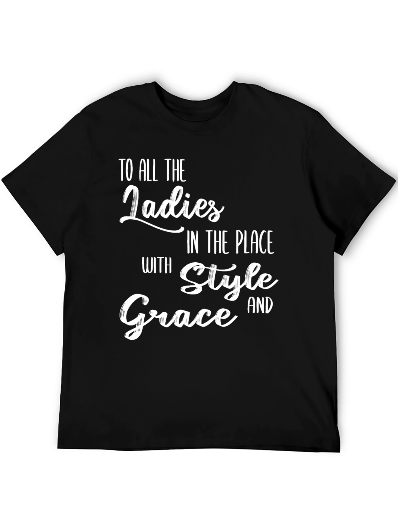 Stylish Ladies Style Grace Black Graphic Tee