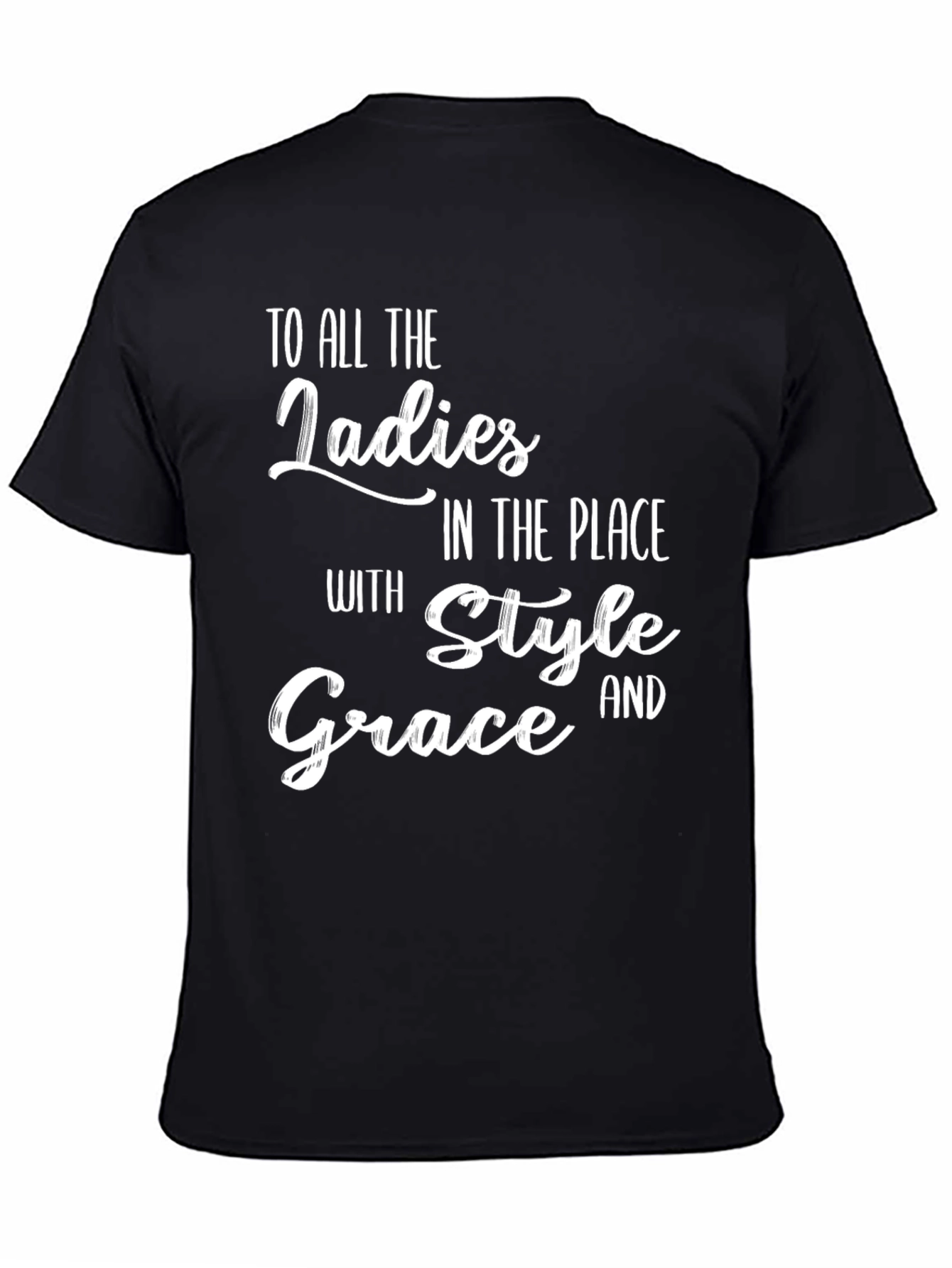Stylish Ladies Style Grace Black Graphic Tee