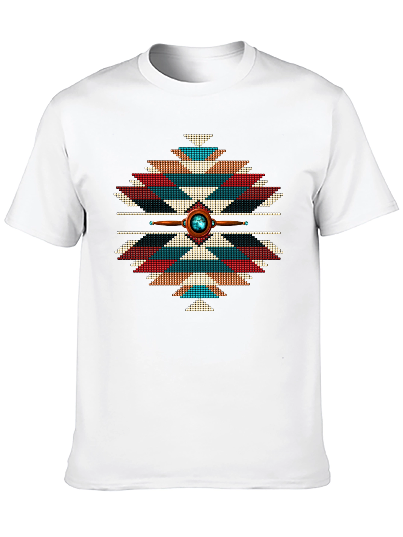 Aztec Tribal Pattern T-Shirt - Black