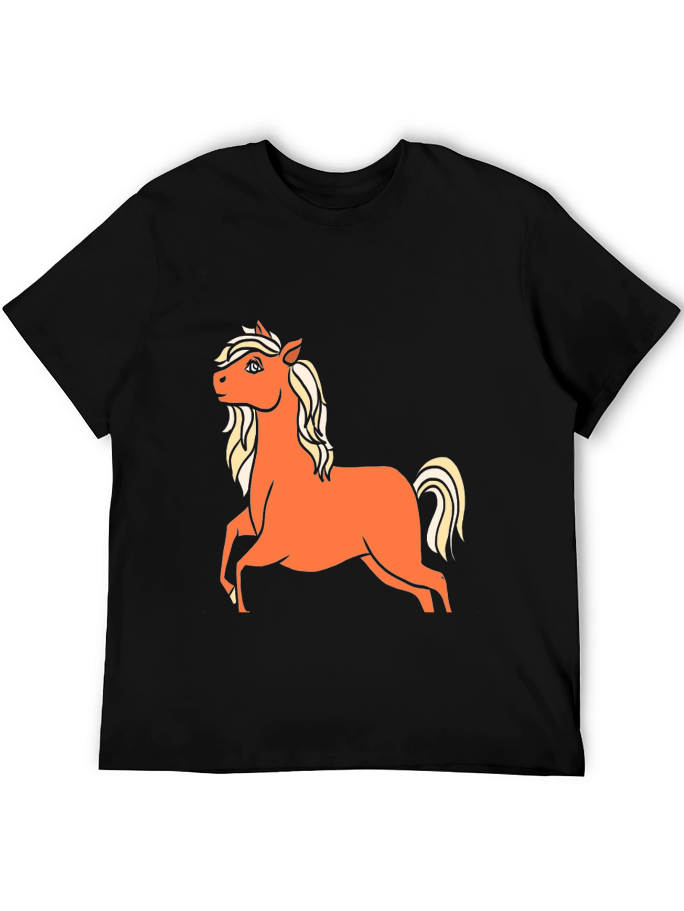 Horse Graphic T-Shirt - Classic Crew Neck Tee