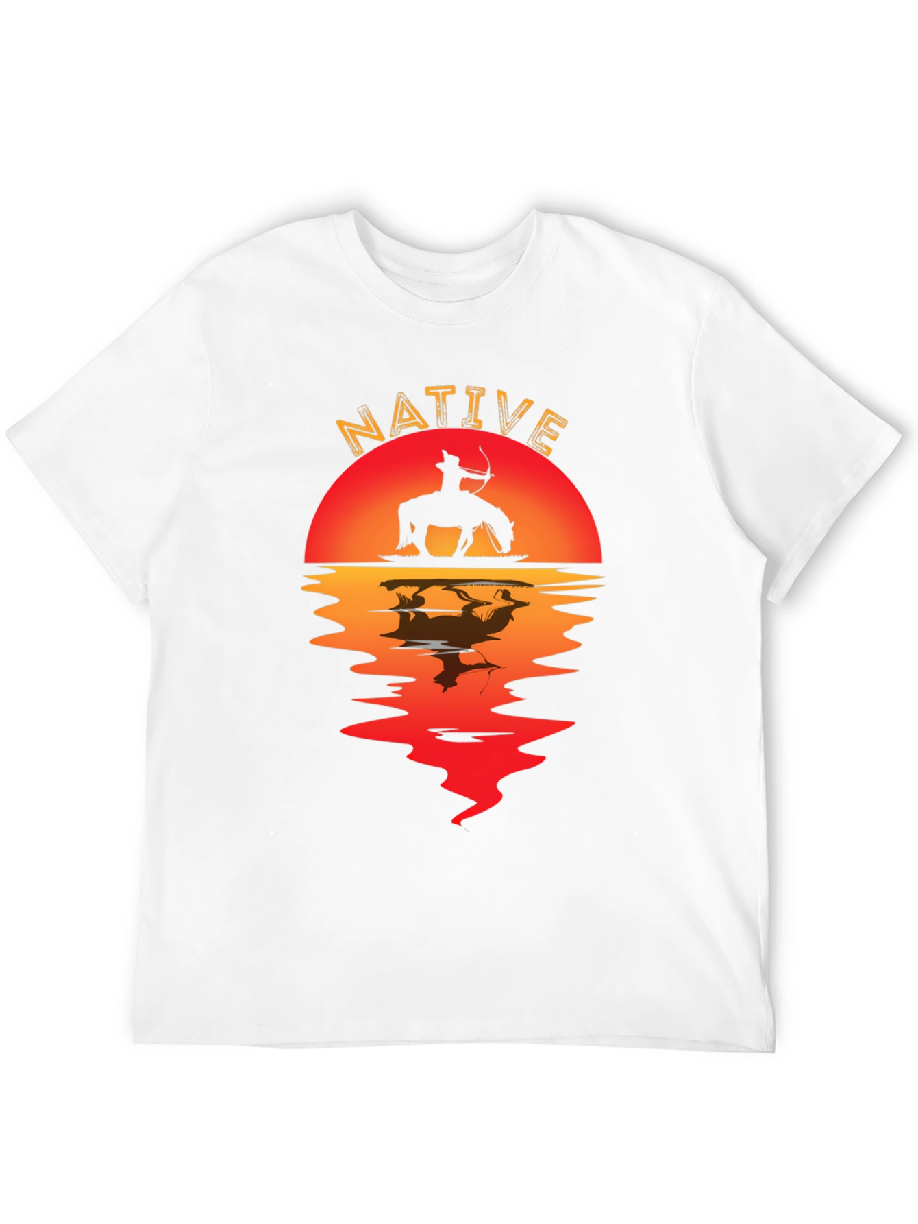 Native Sunset Graphic Tee - Black Cotton Blend Shirt