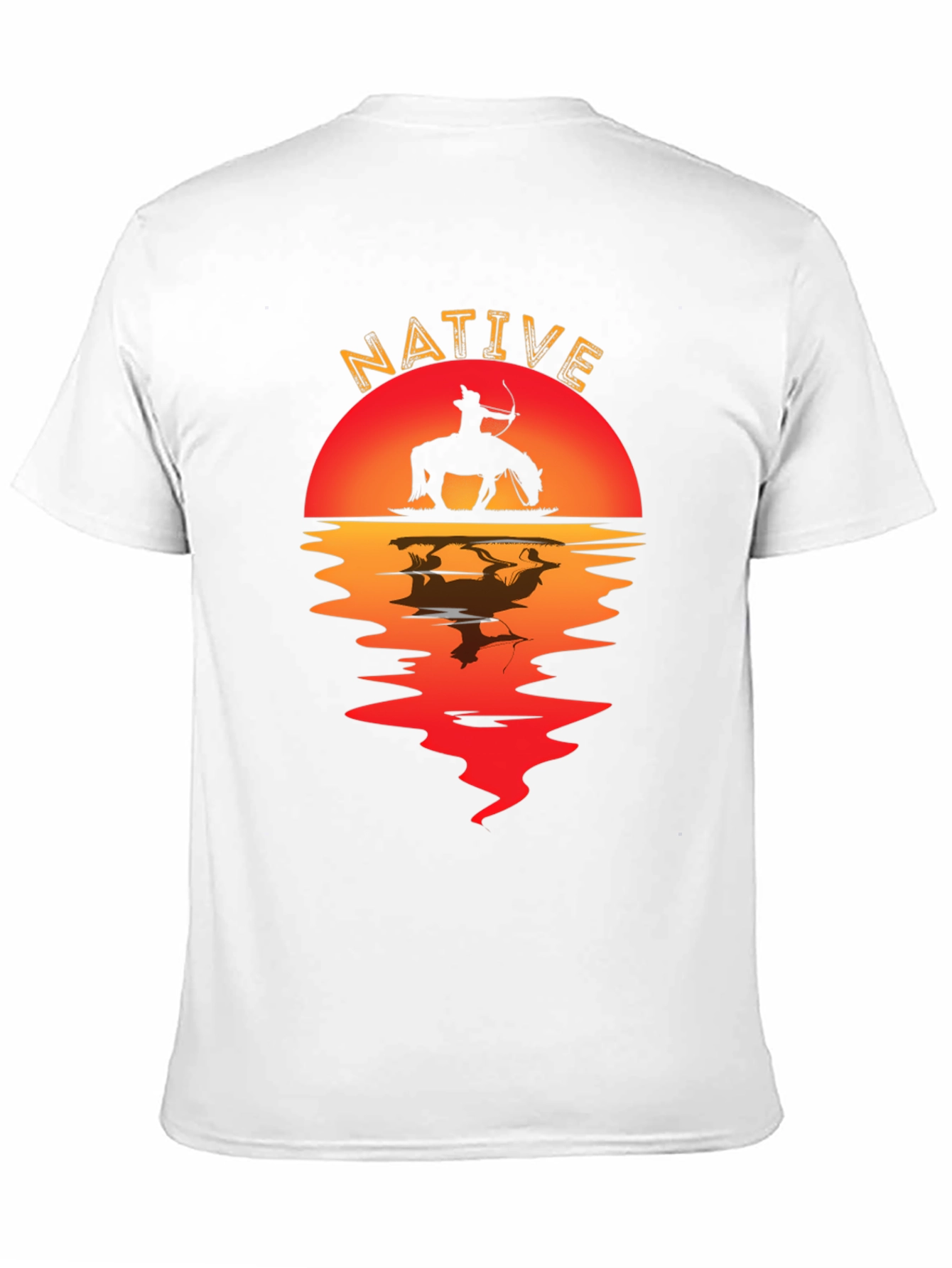 Native Sunset Graphic Tee - Black Cotton Blend Shirt