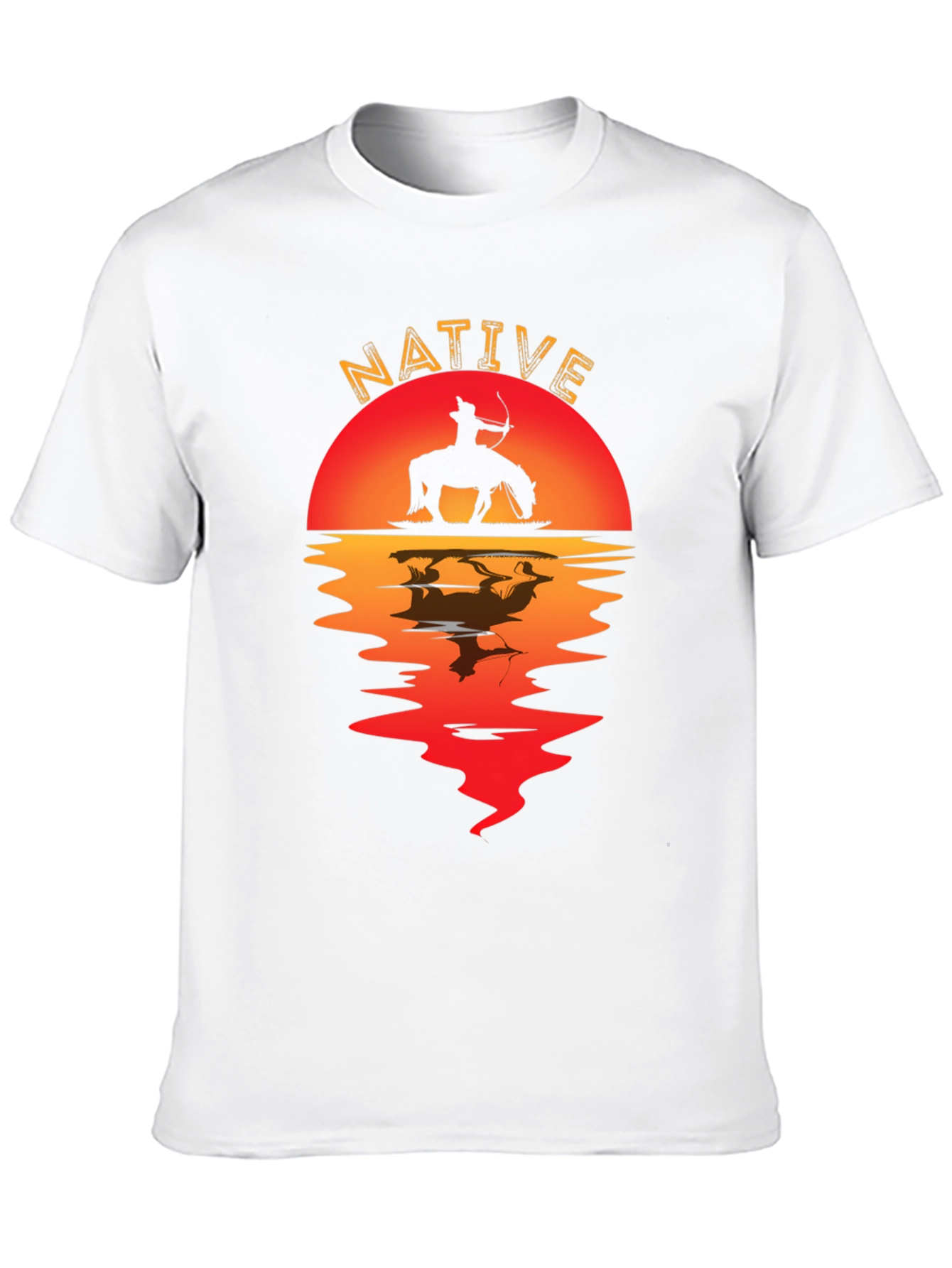 Native Sunset Graphic Tee - Black Cotton Blend Shirt