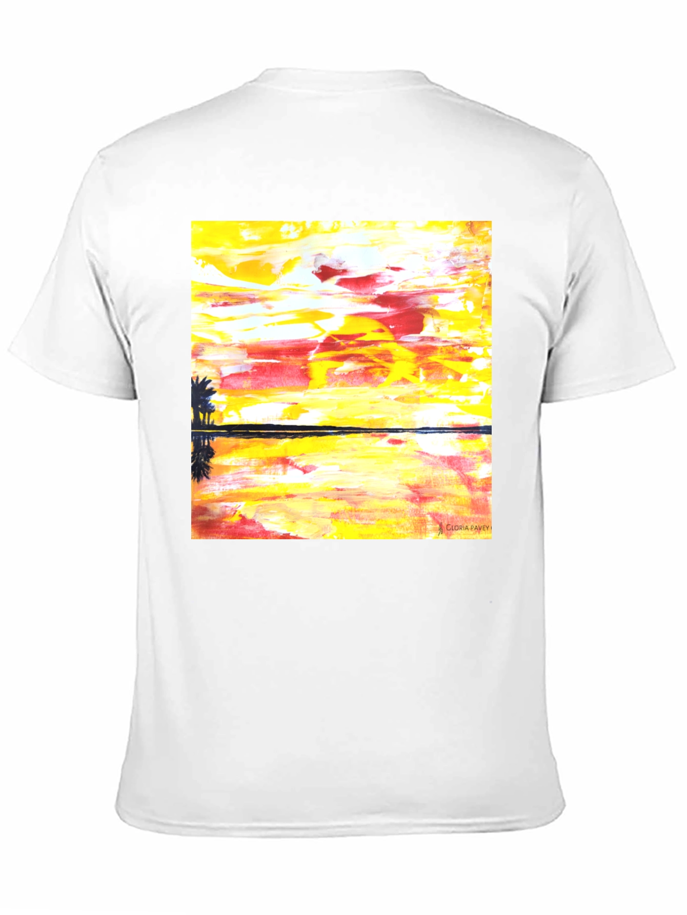 Abstract Sunset Graphic Tee - Mens Black T-Shirt