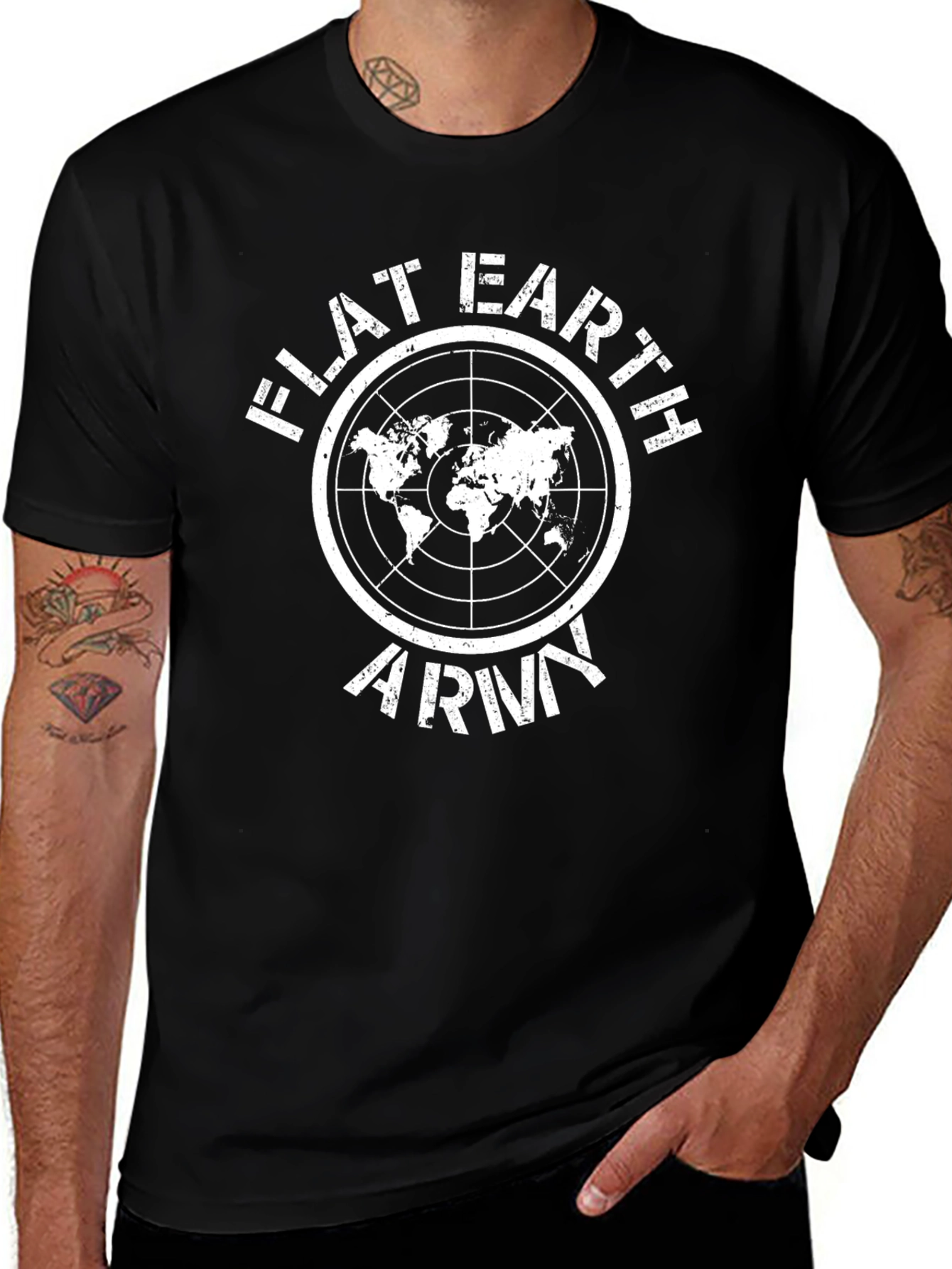 Flat Earth Army Graphic T-Shirt