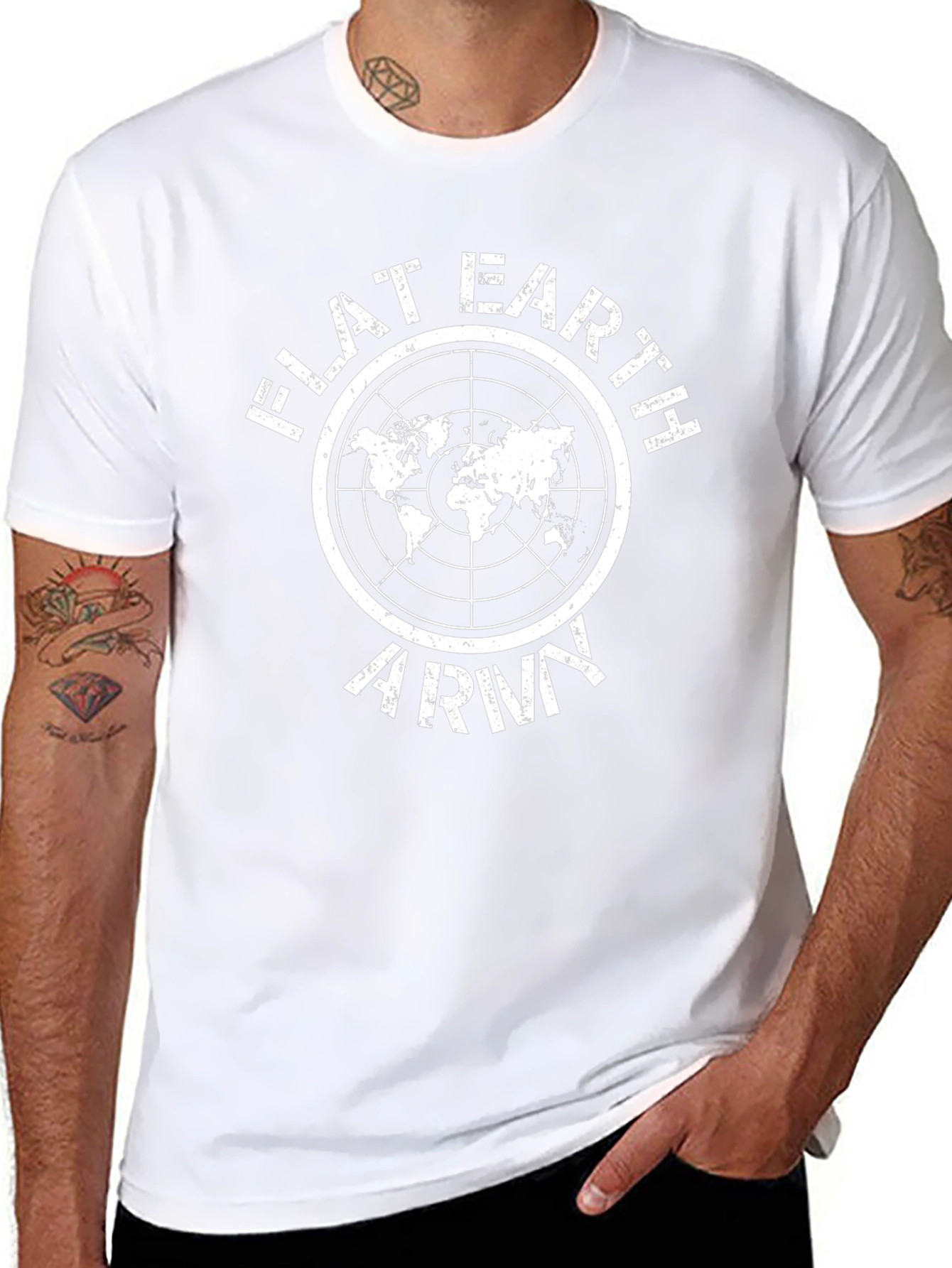 Flat Earth Army Graphic T-Shirt