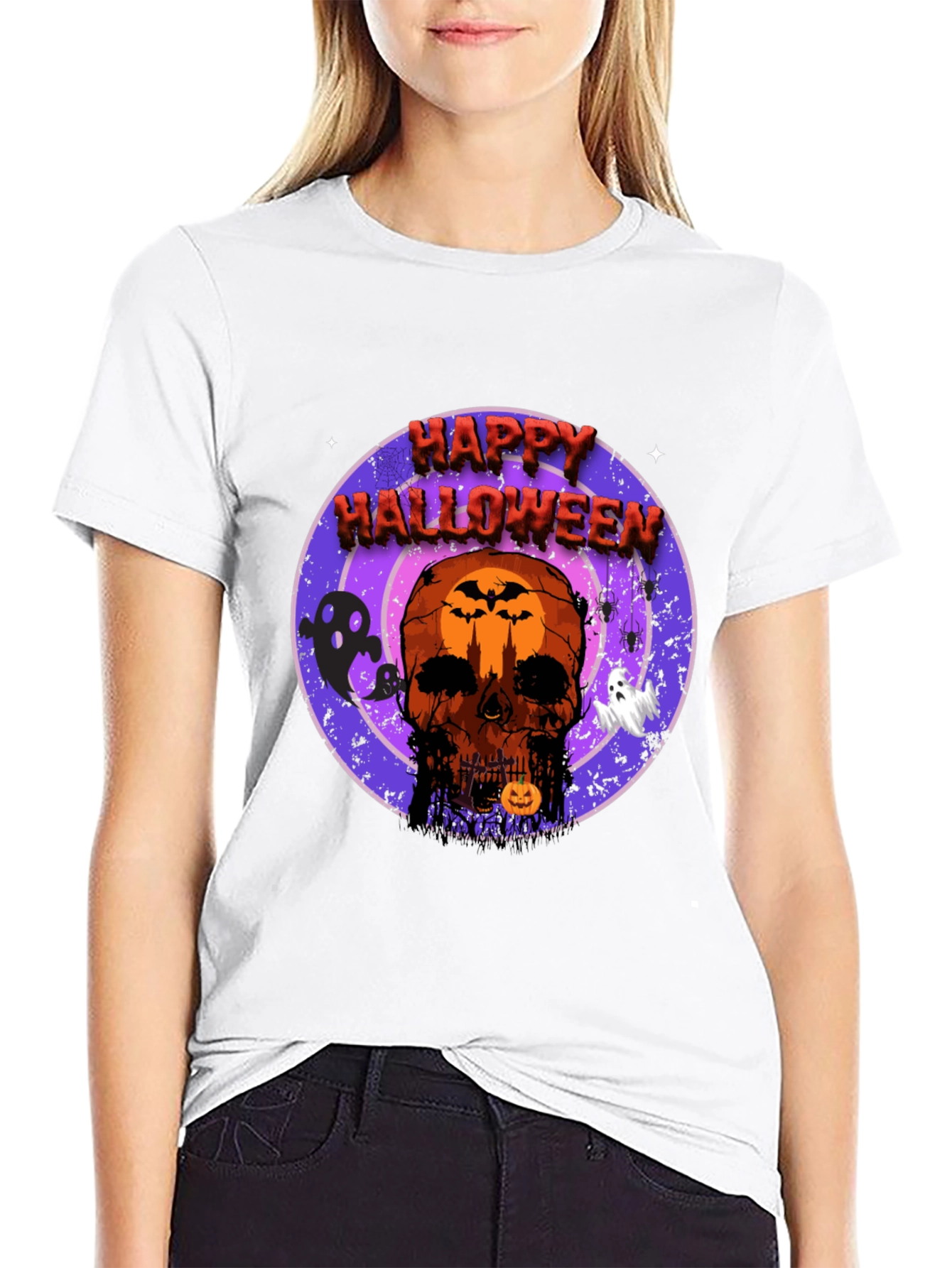 Happy Halloween Skull T-Shirt