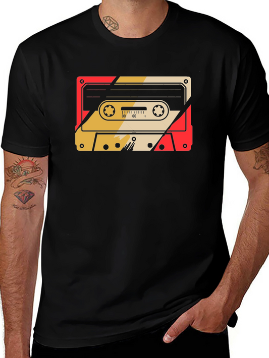 Retro Cassette Tape Graphic Tee - Classic Style