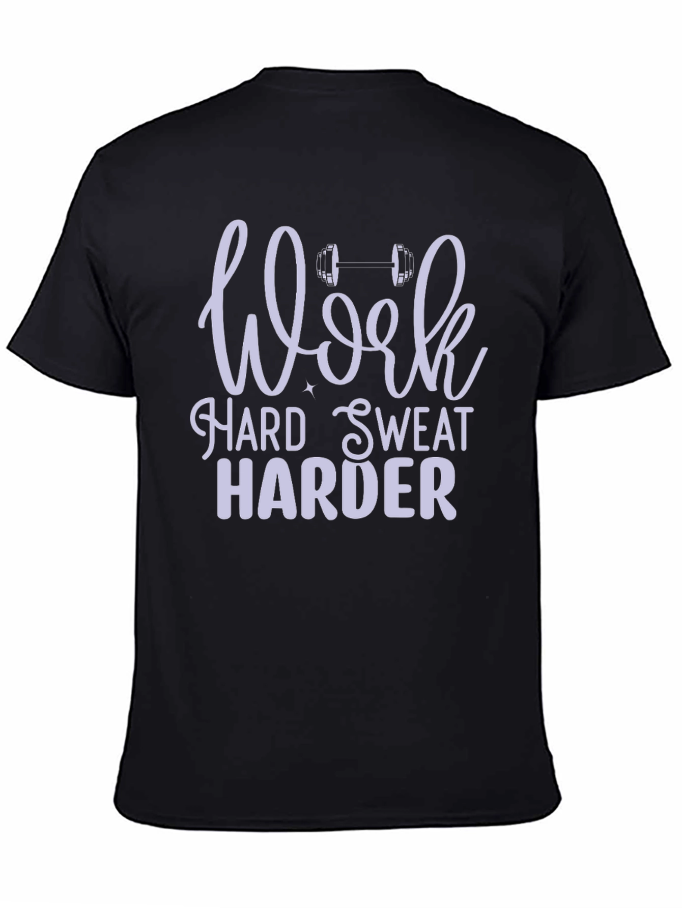 Work Harder Gym Motivation Black T-Shirt