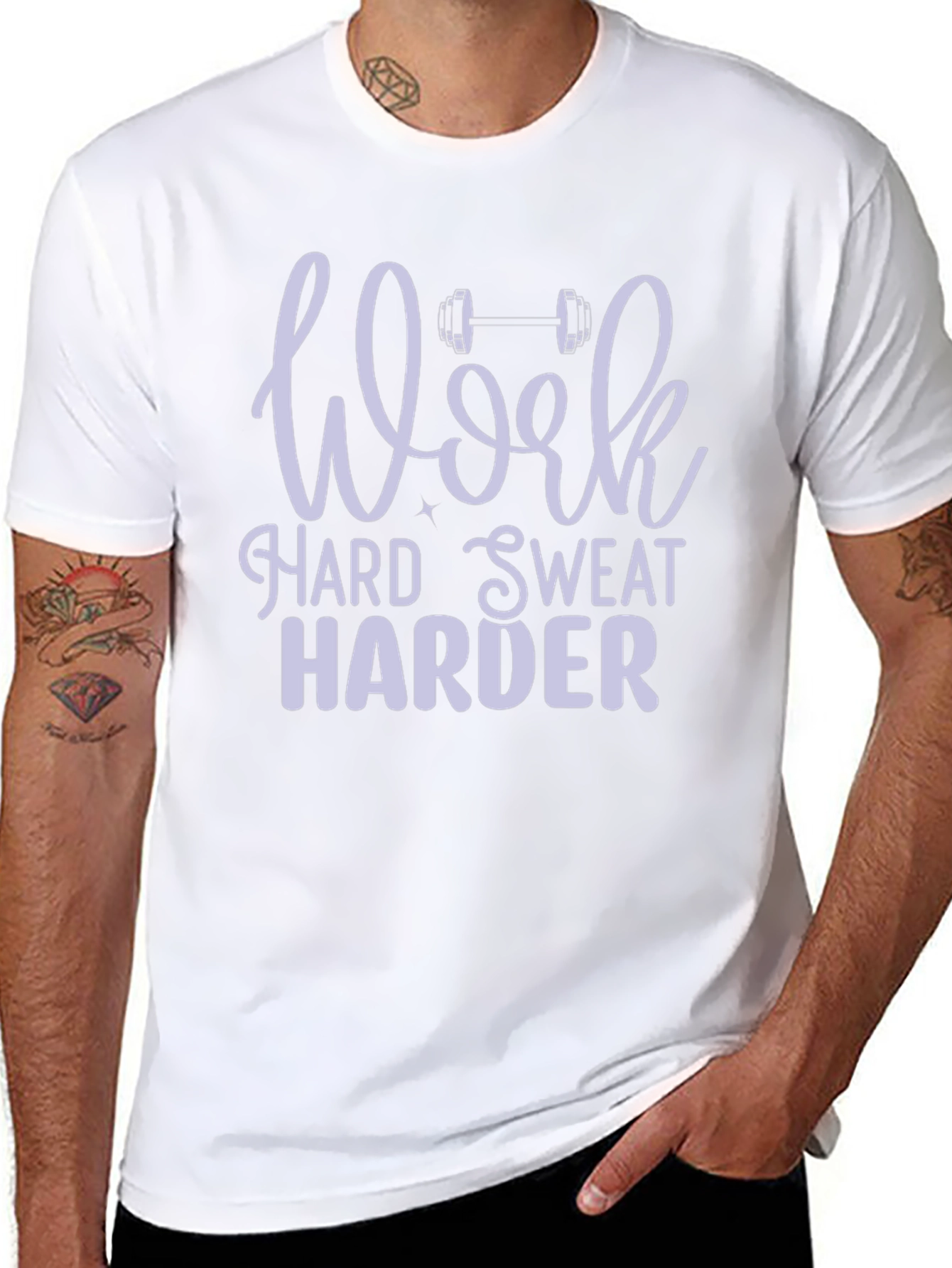 Work Harder Gym Motivation Black T-Shirt