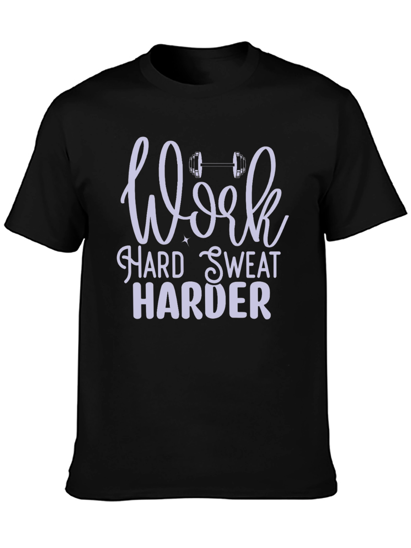 Work Harder Gym Motivation Black T-Shirt