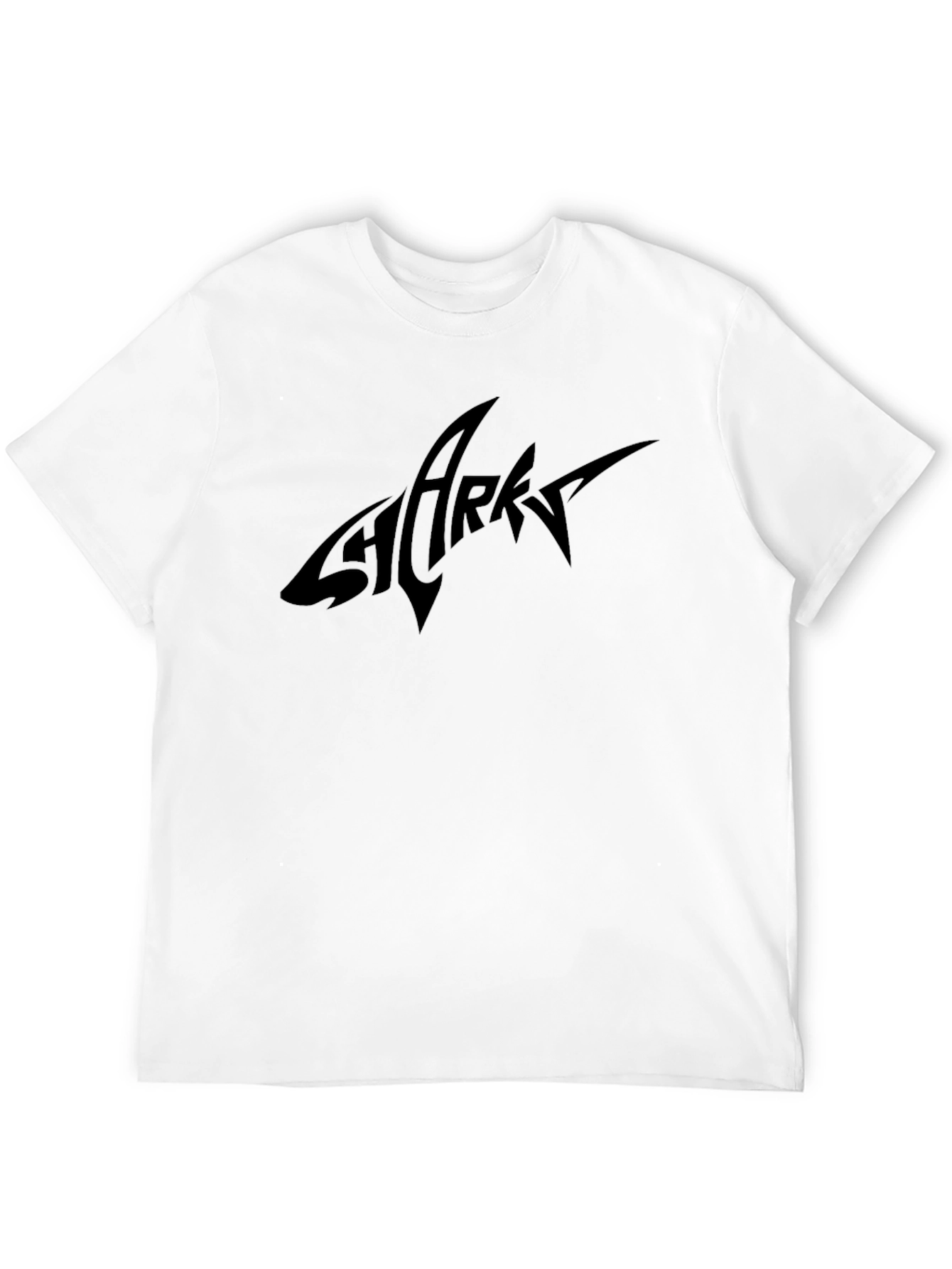 Mens Black Shark Logo Graphic Tee