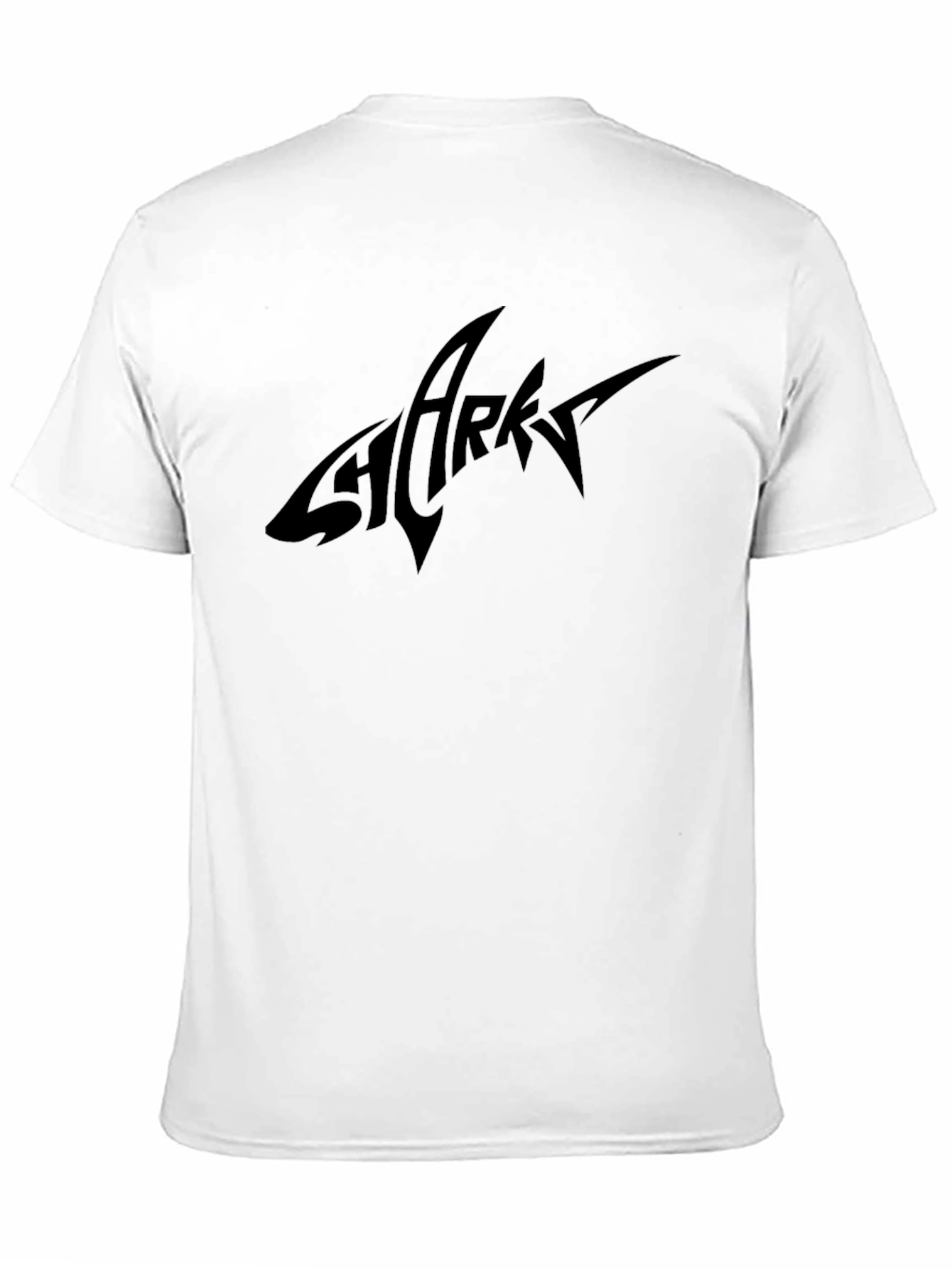 Mens Black Shark Logo Graphic Tee