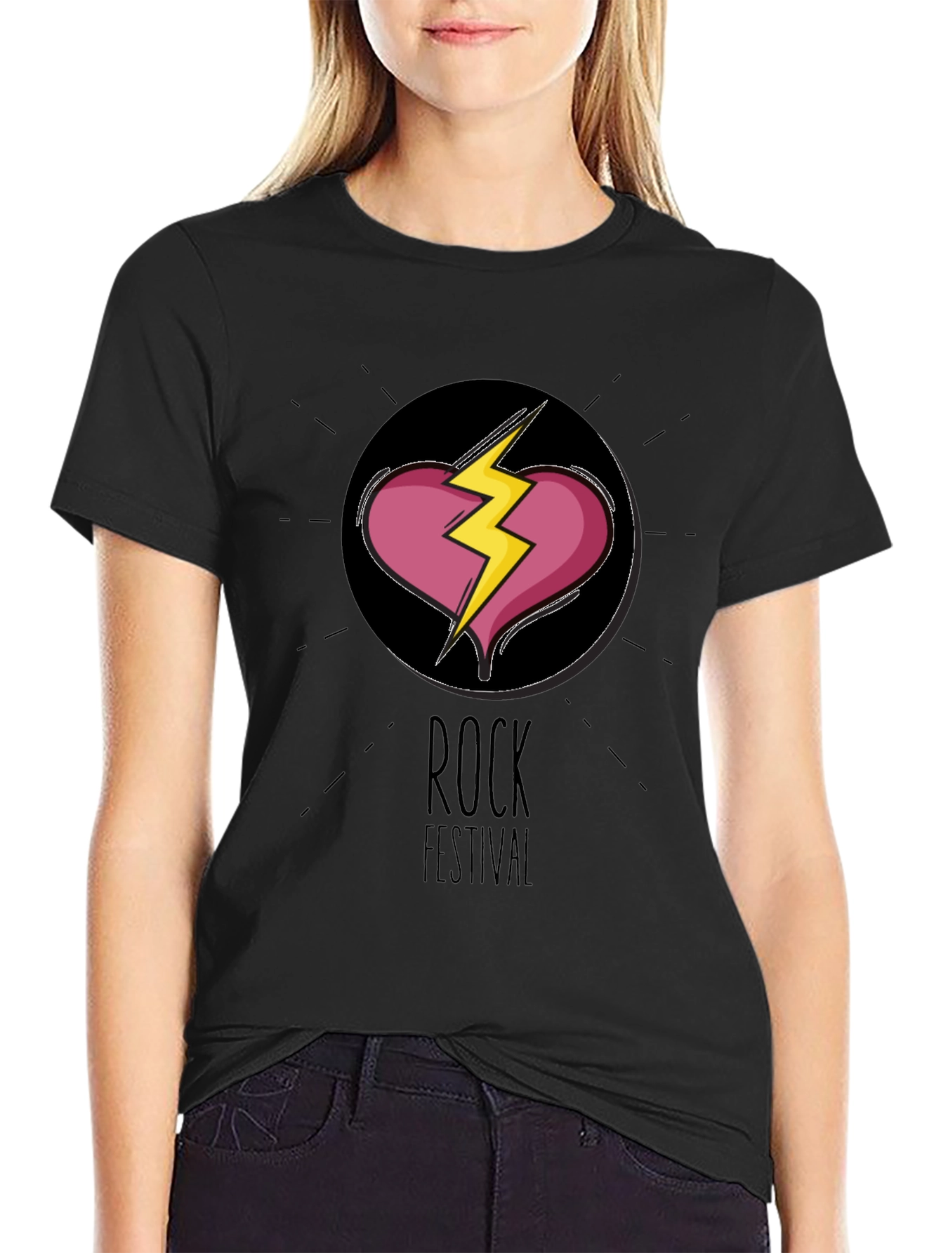 Rock Festival Graphic Tee - Broken Heart