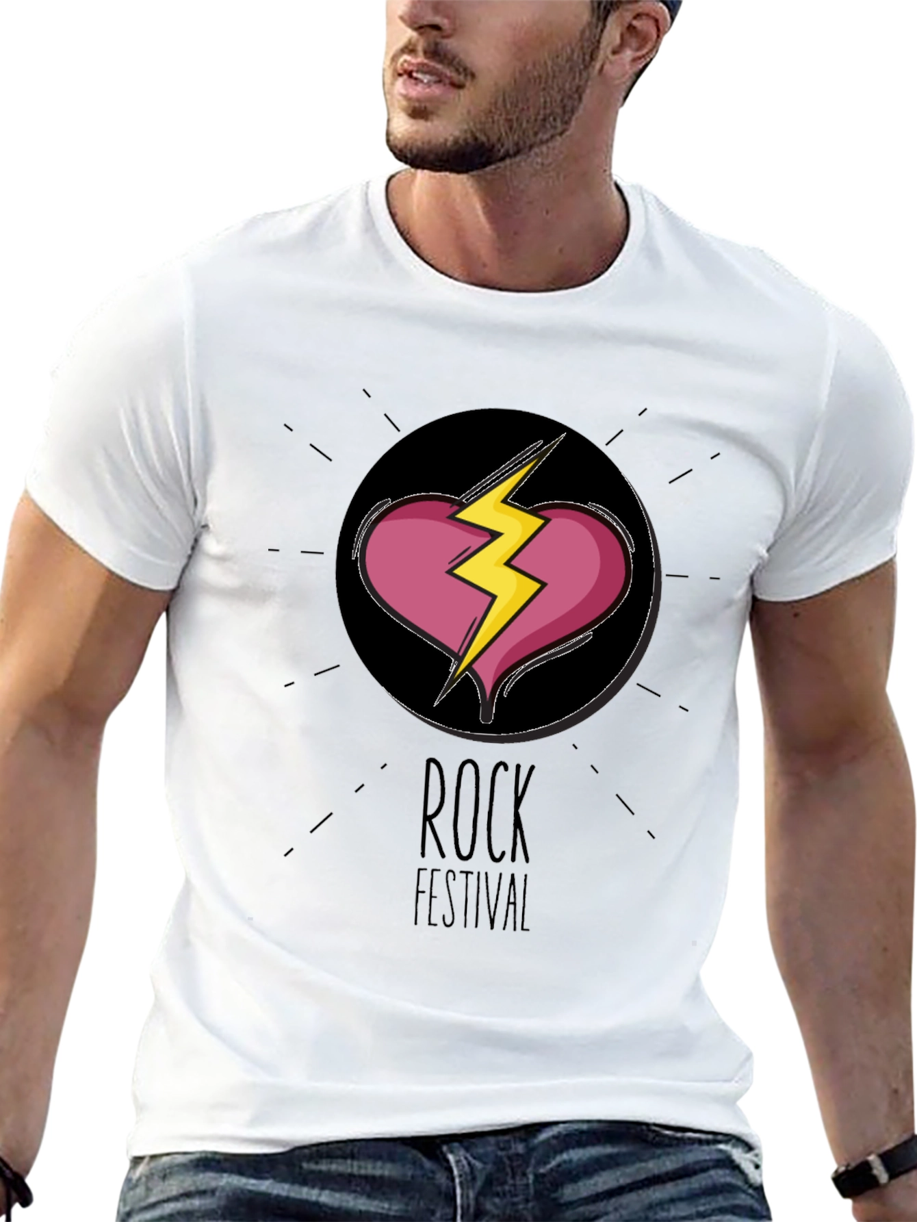 Rock Festival Graphic Tee - Broken Heart