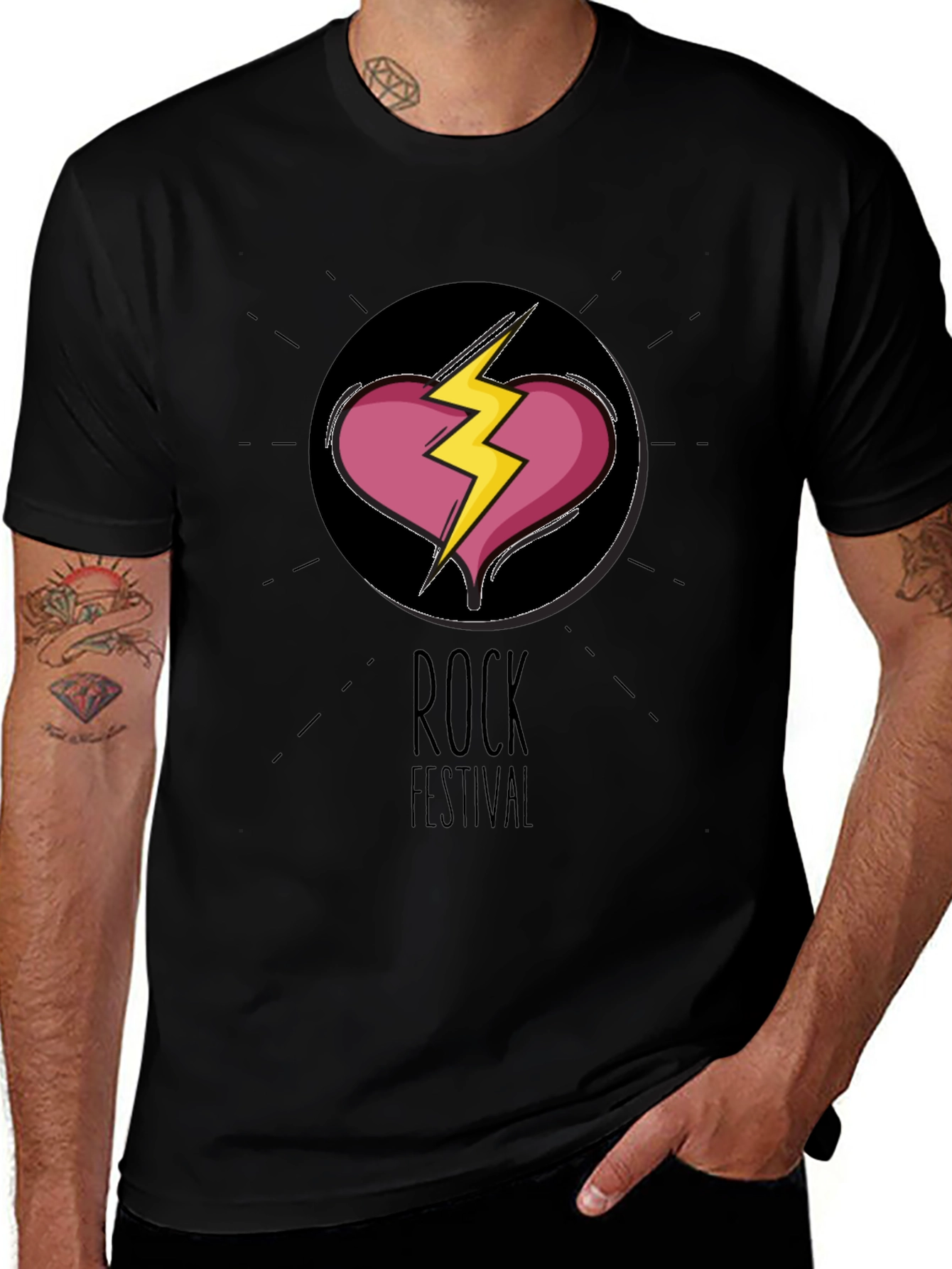 Rock Festival Graphic Tee - Broken Heart