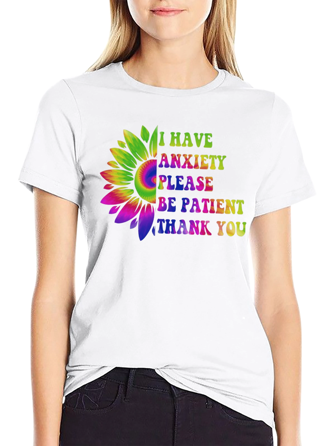 Anxiety Awareness Sunflower Graphic Tee