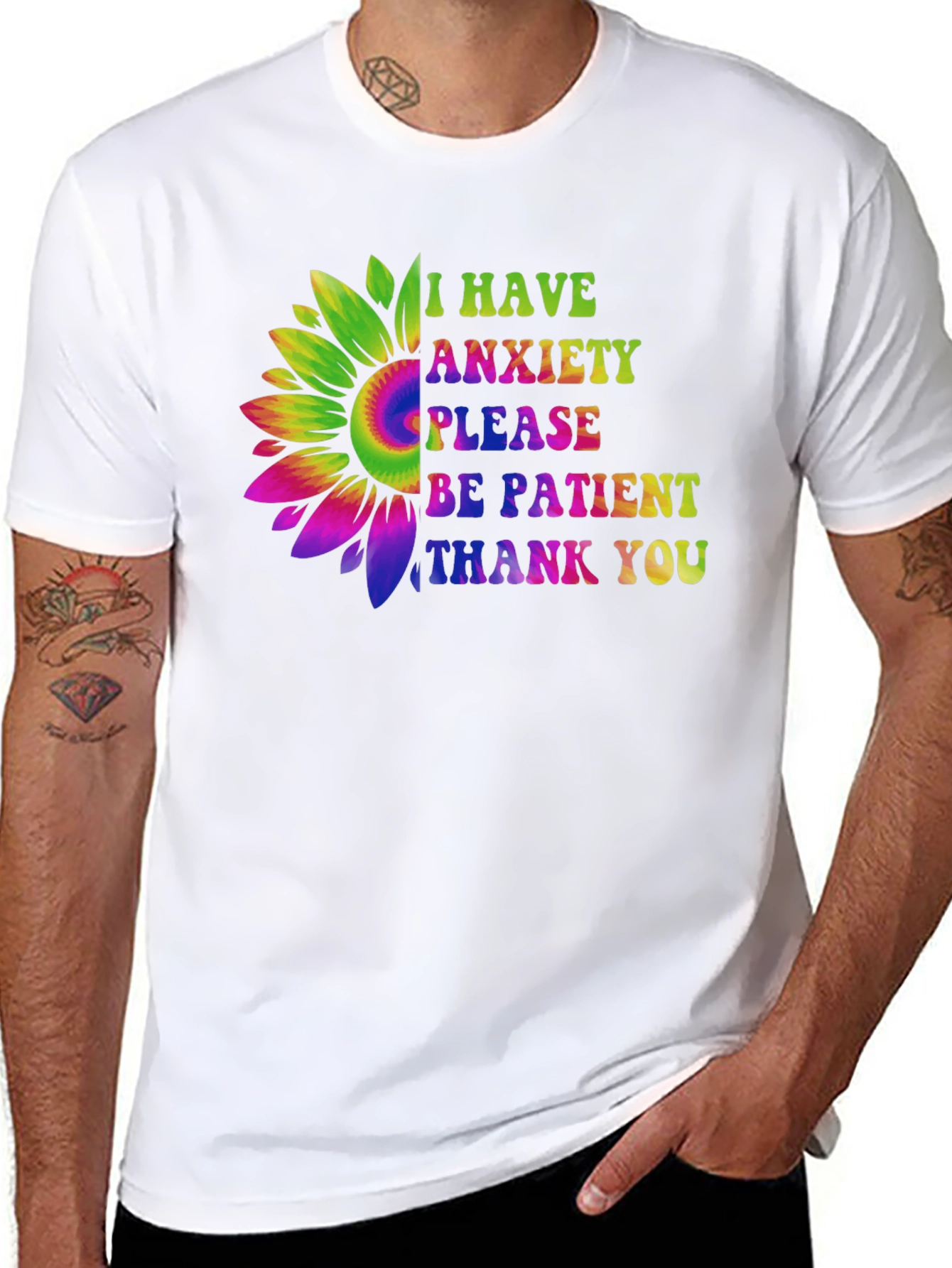 Anxiety Awareness Sunflower Graphic Tee