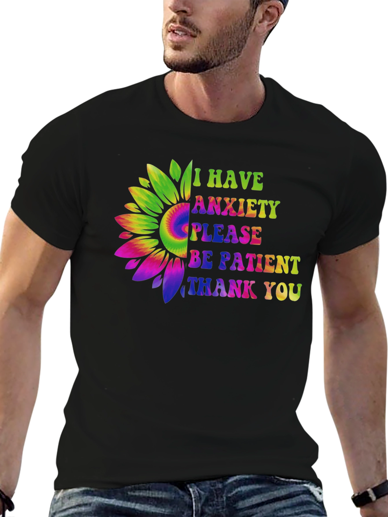 Anxiety Awareness Sunflower Graphic Tee