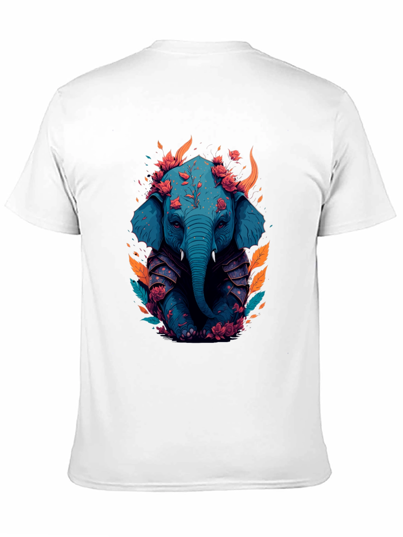 Floral Elephant Graphic Tee - Unique Art T-Shirt