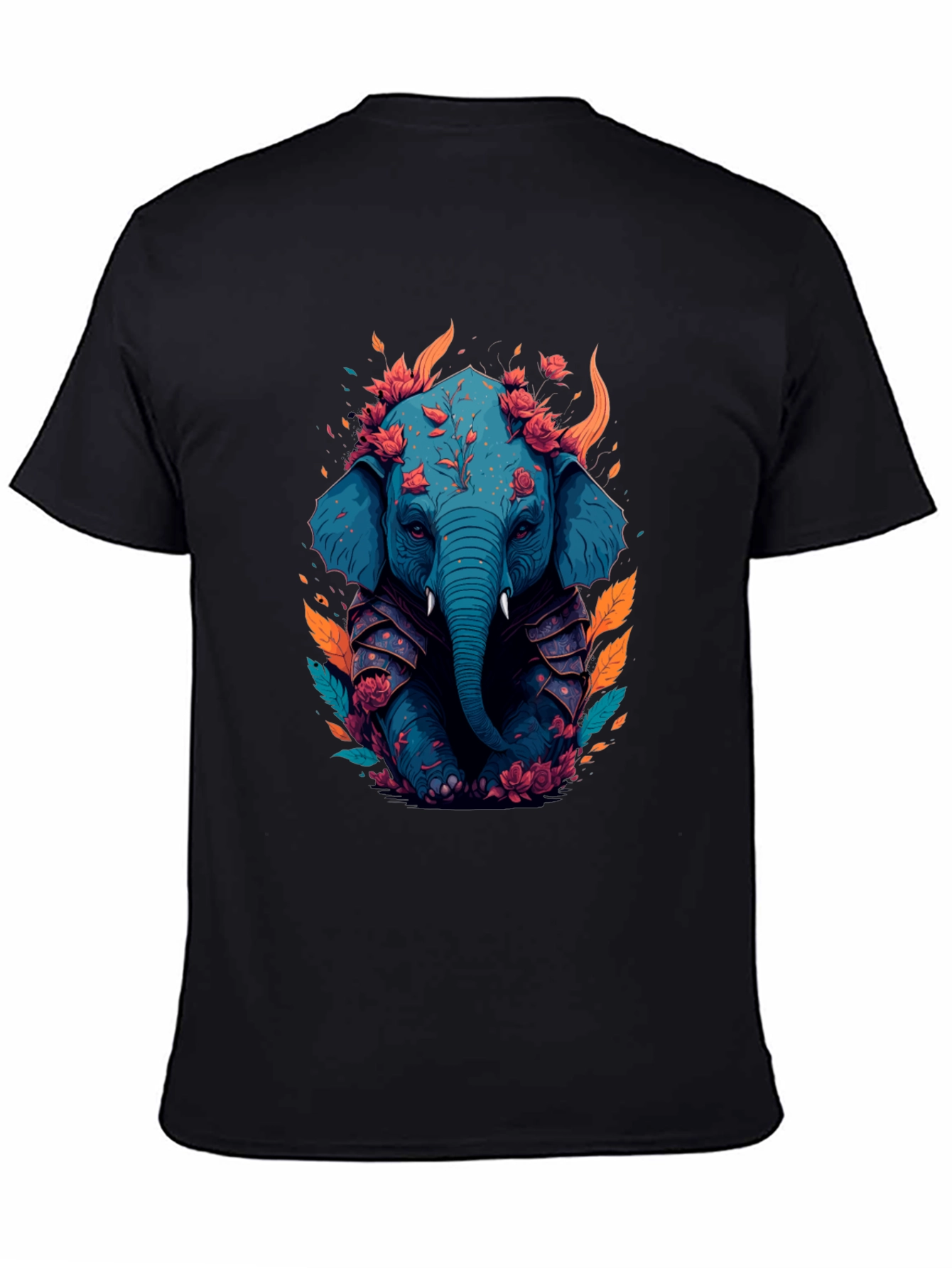 Floral Elephant Graphic Tee - Unique Art T-Shirt