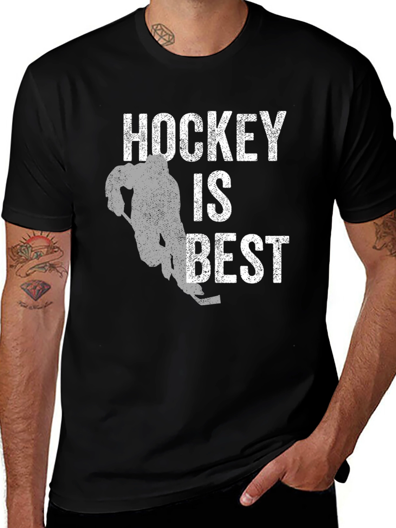 Hockey Is Best Mens Graphic T-Shirt