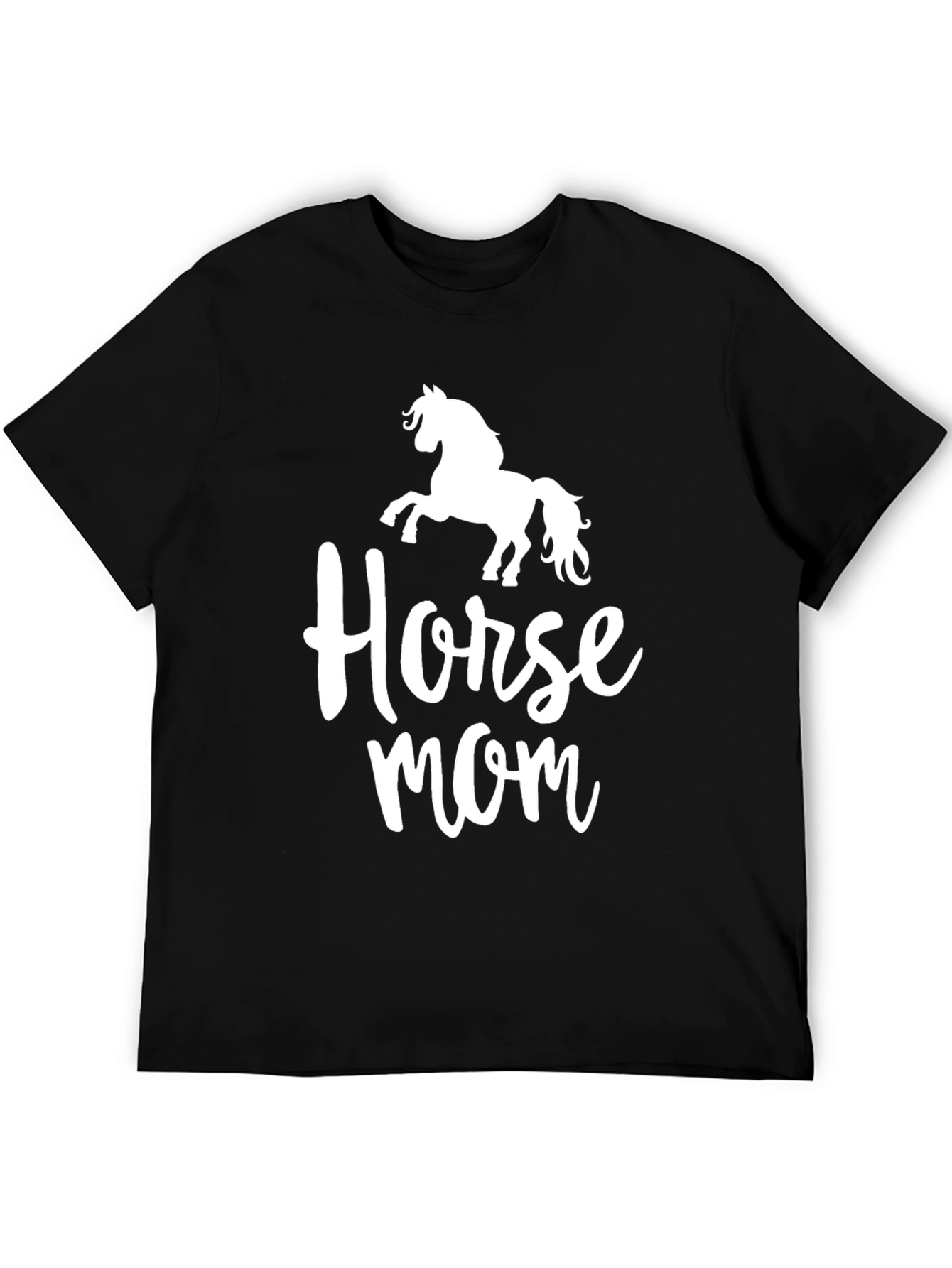 Horse Mom Graphic T-Shirt - Black