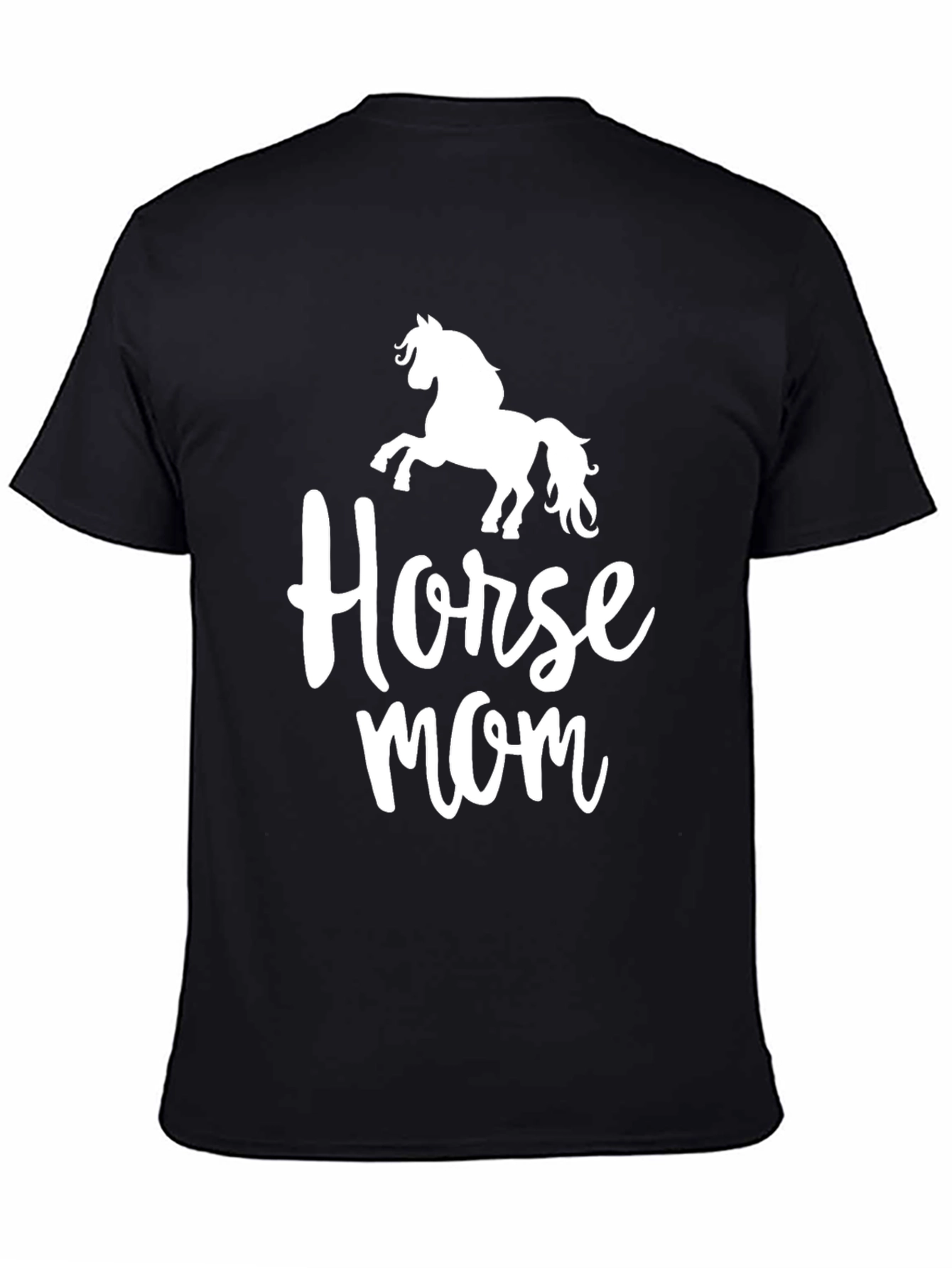 Horse Mom Graphic T-Shirt - Black