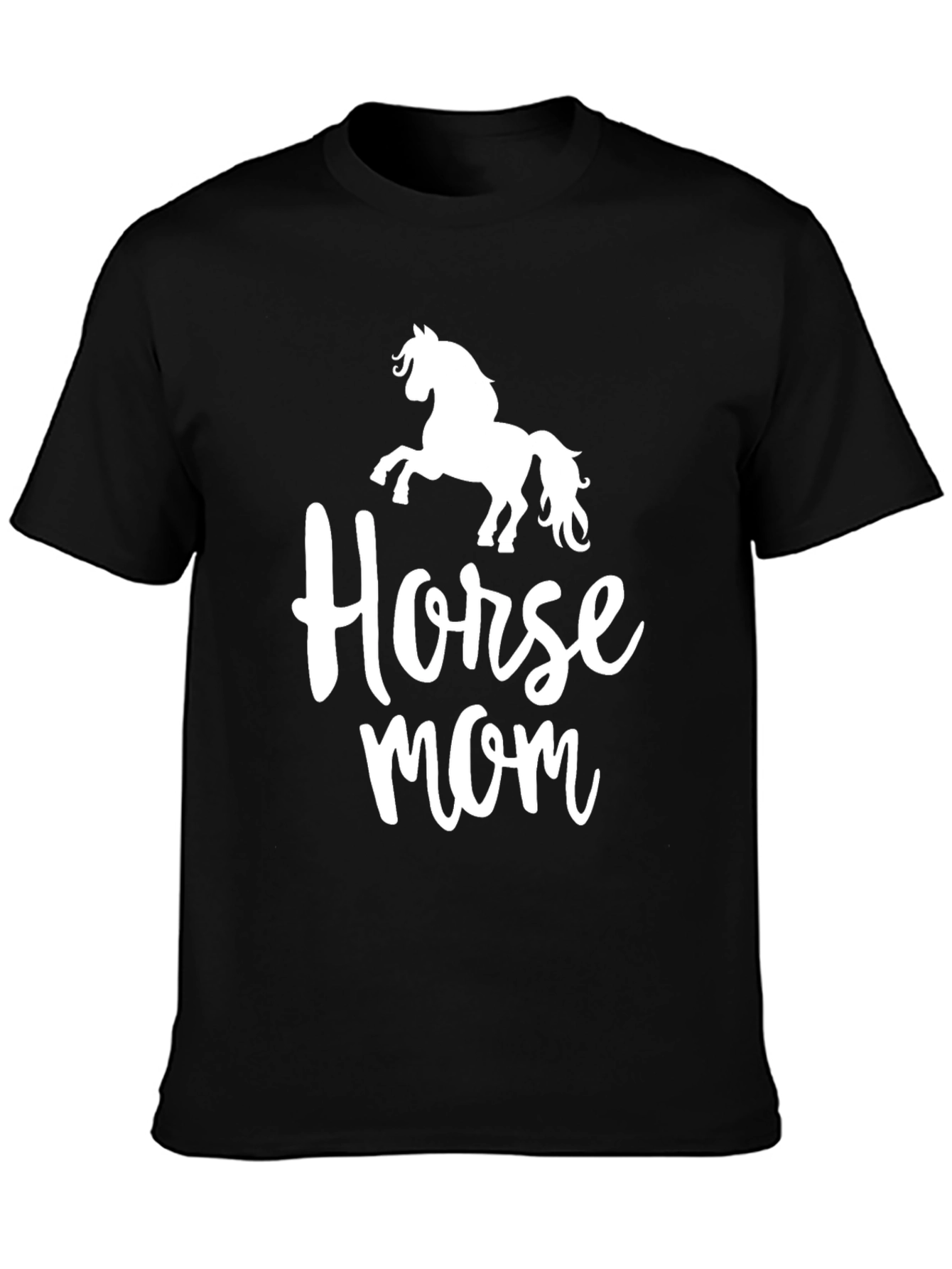 Horse Mom Graphic T-Shirt - Black