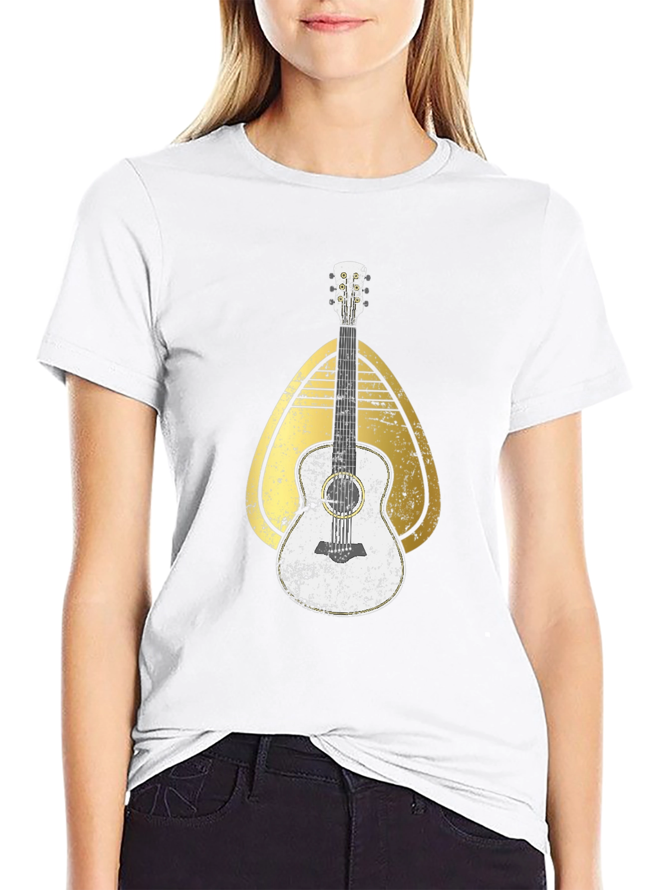 Guitar Graphic Tee - Retro Style Music Shirt